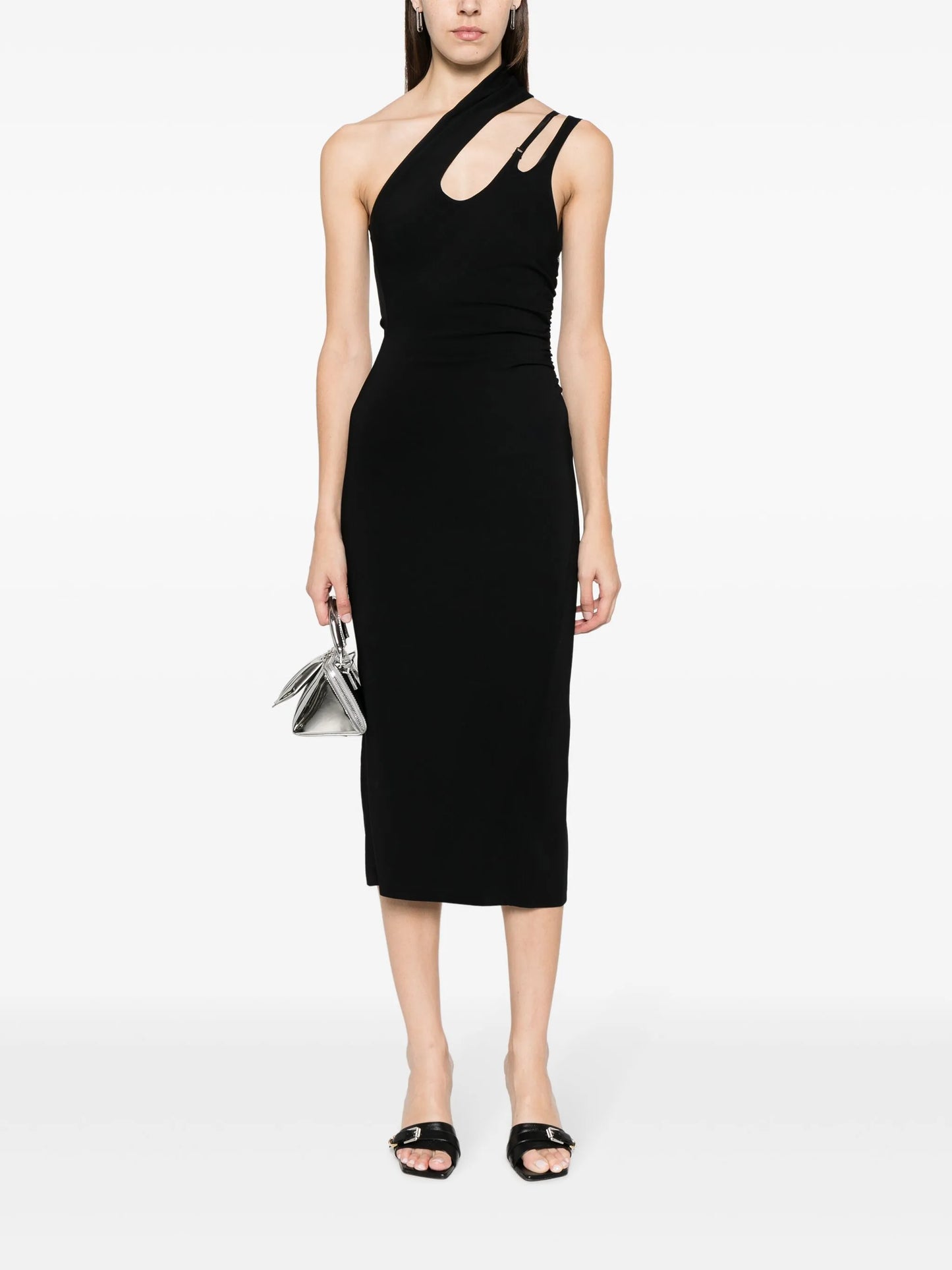 asymmetric midi dress