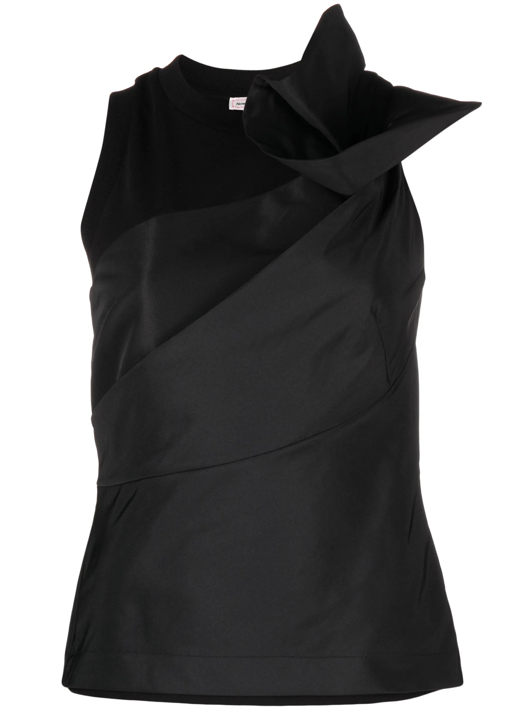 asymmetric sleeveless top