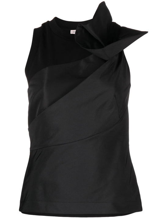 asymmetric sleeveless top