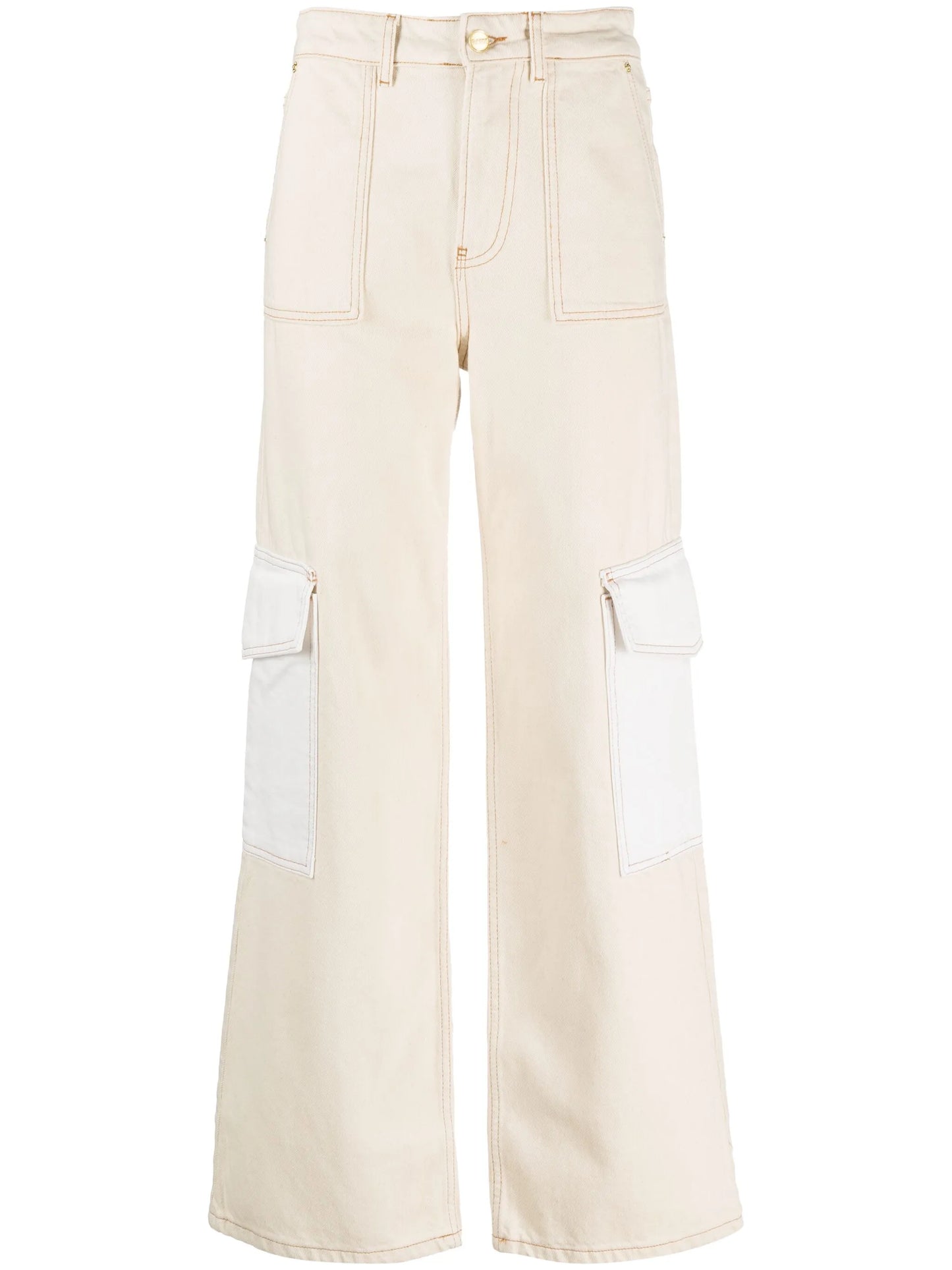 high-waist straight-leg jeans