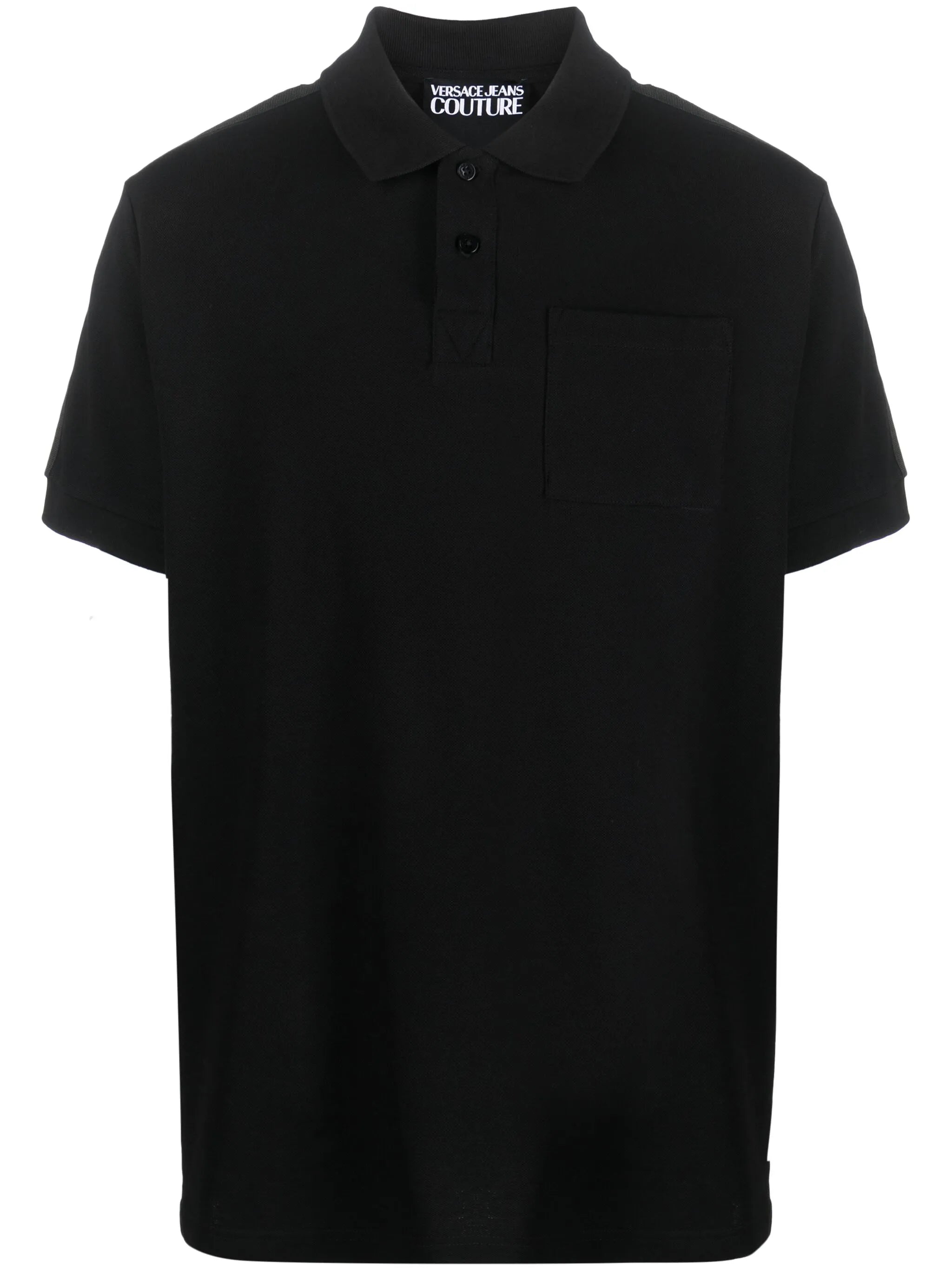 logo-tape cotton polo shirt