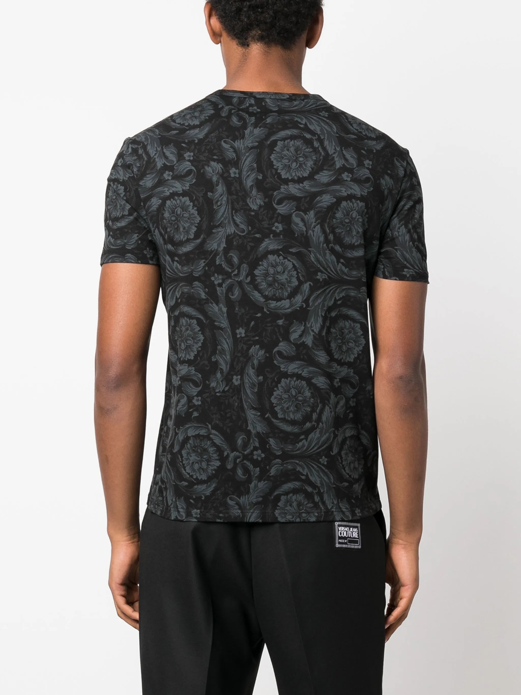 baroque-print cotton T-shirt