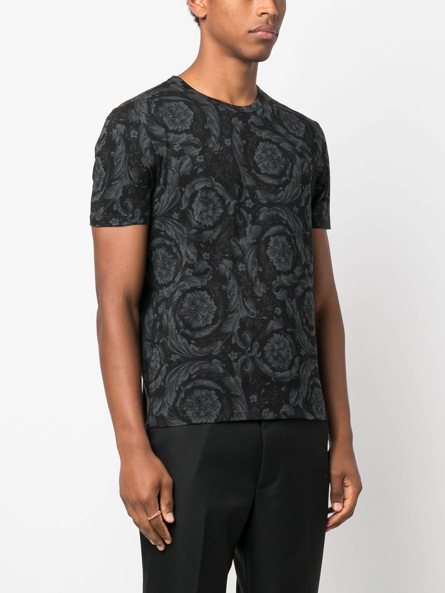 baroque-print cotton T-shirt