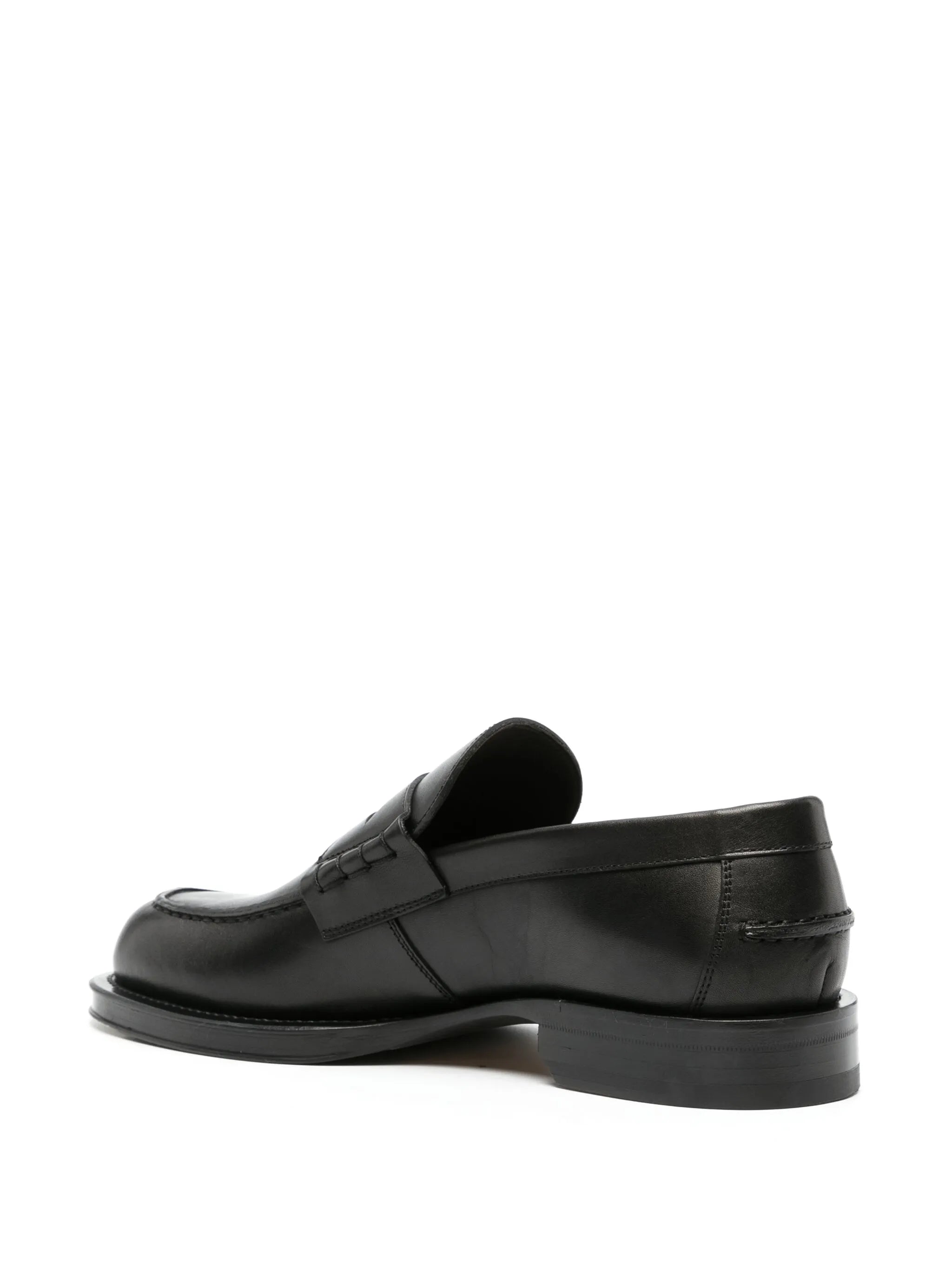 penny-slot leather loafers