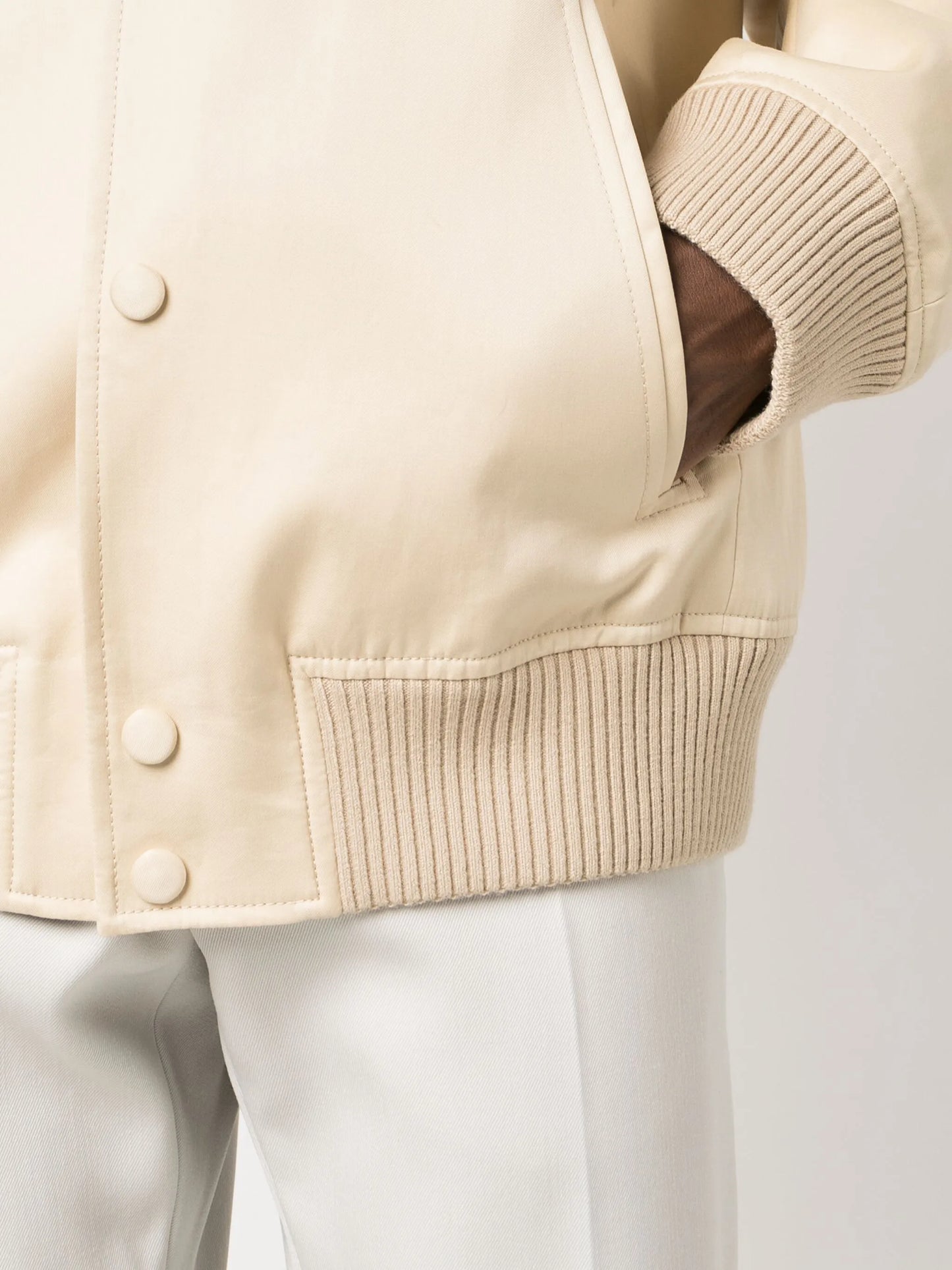 pointed-collar bomber jacket