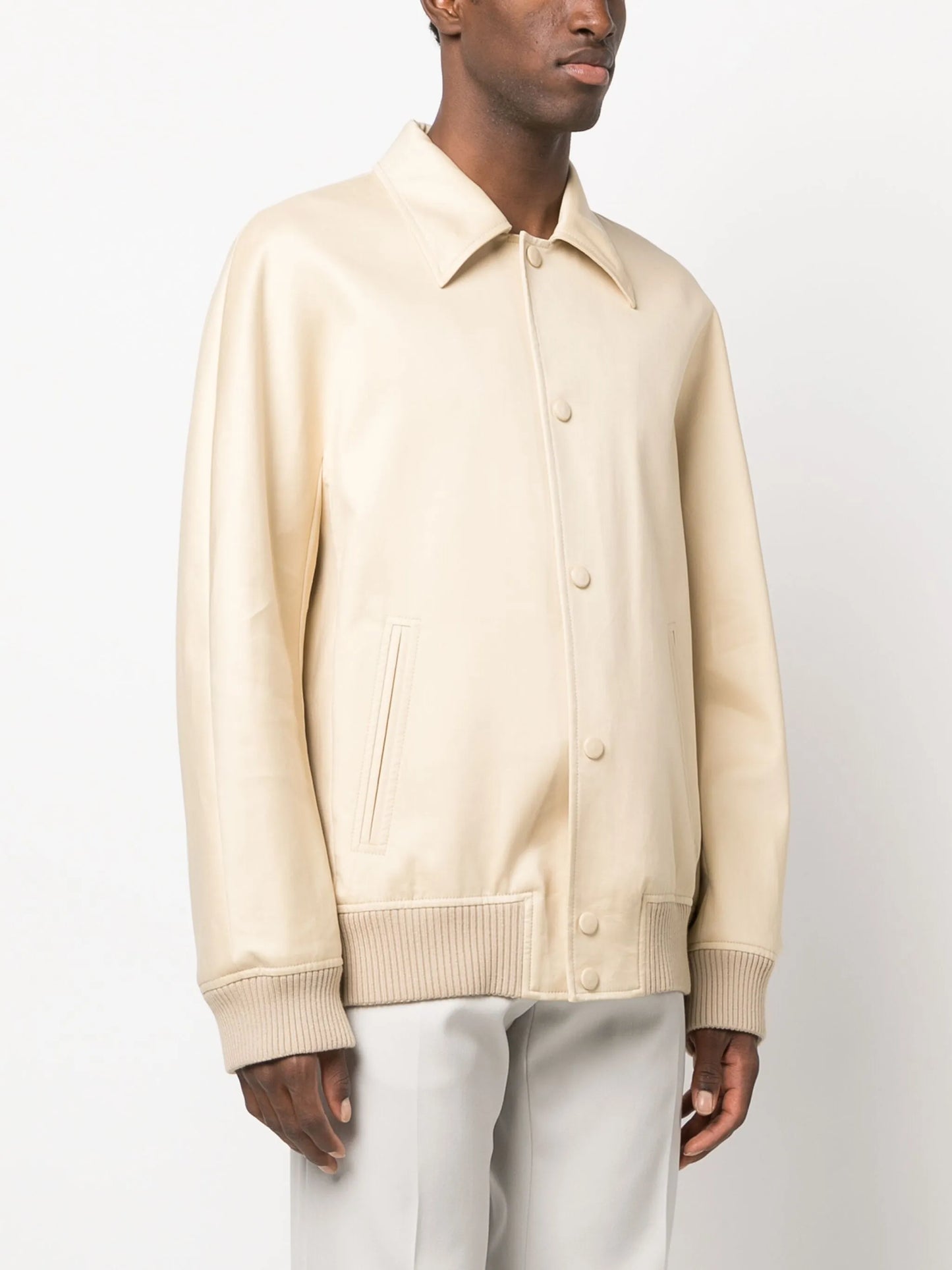 pointed-collar bomber jacket