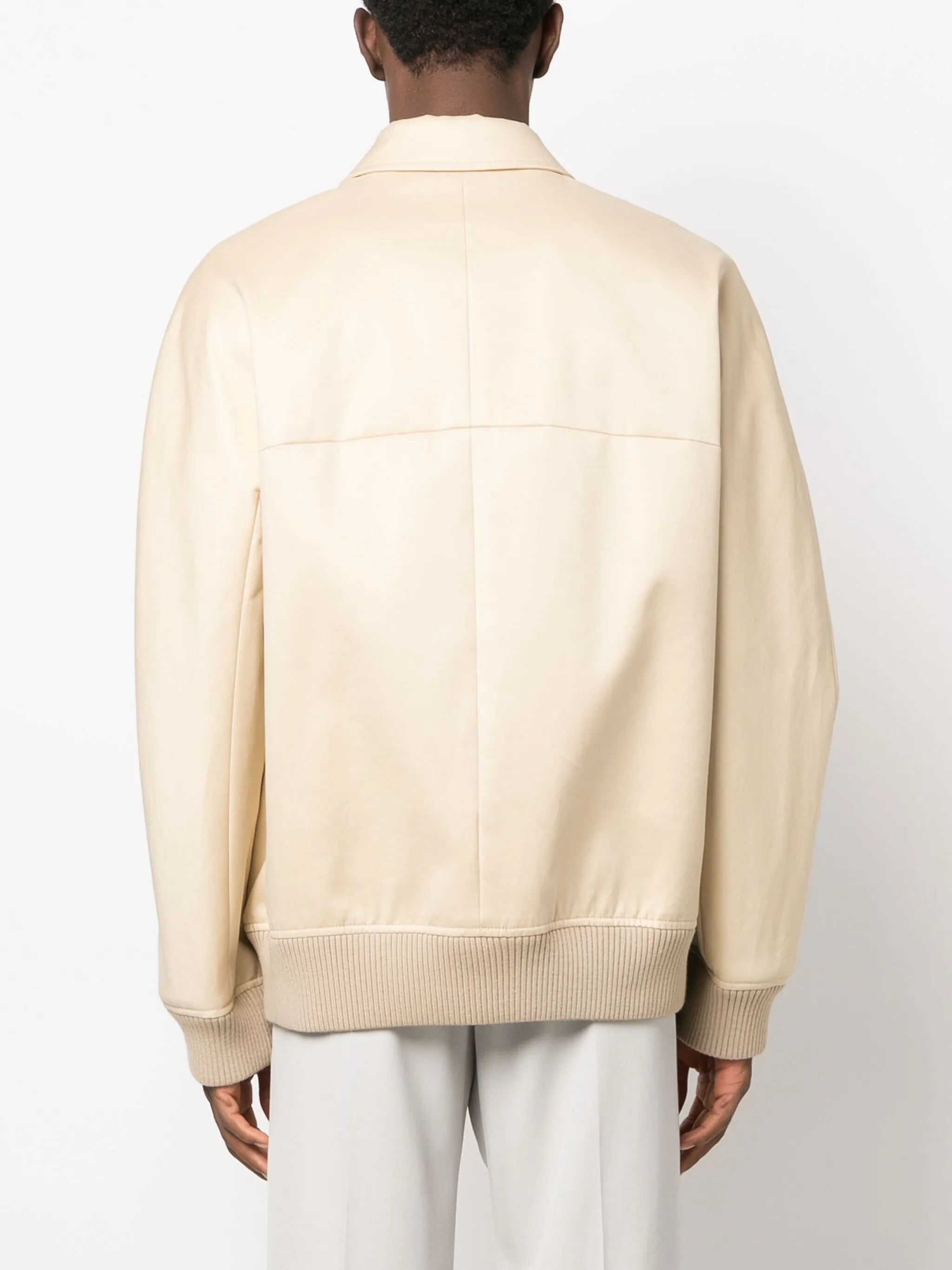 pointed-collar bomber jacket