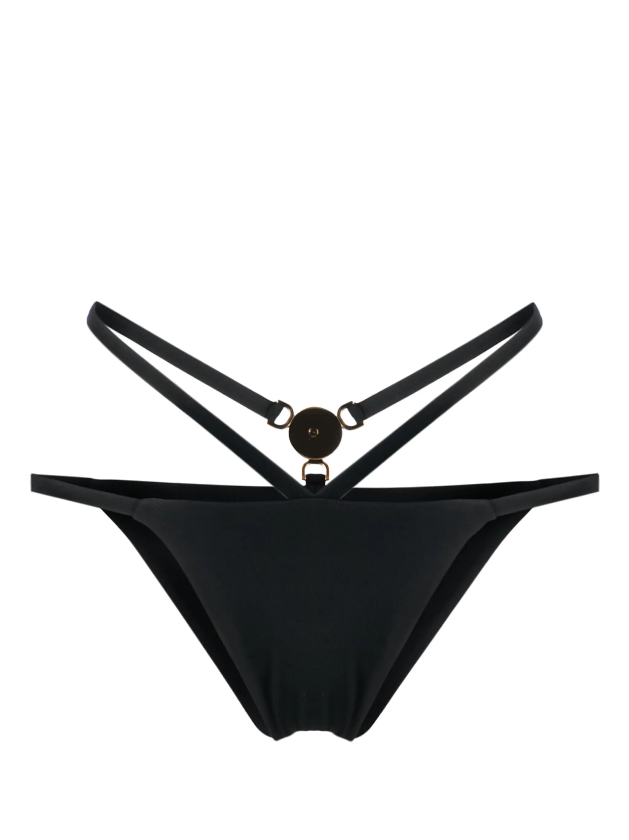 Medusa-plaque strappy bikini bottoms
