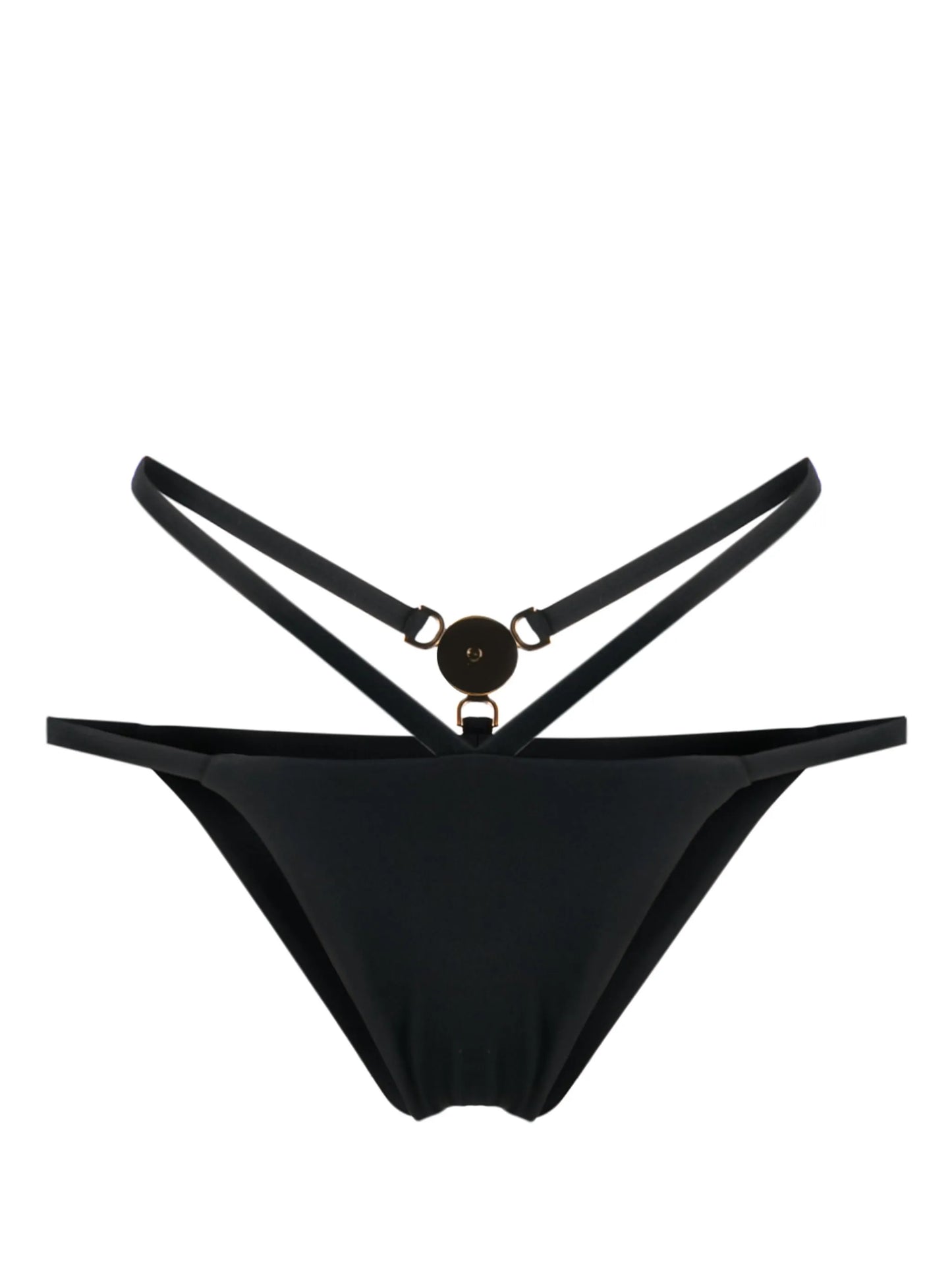 Medusa-plaque strappy bikini bottoms
