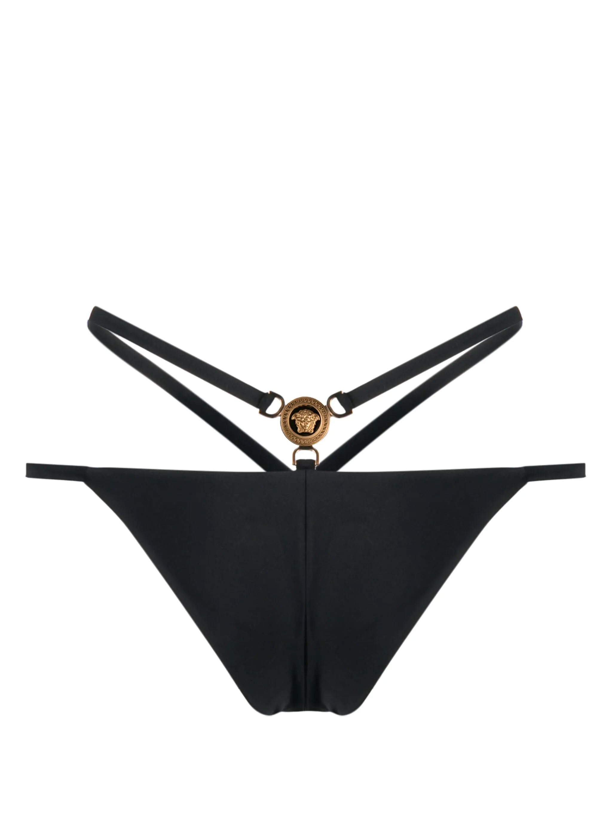 Medusa-plaque strappy bikini bottoms