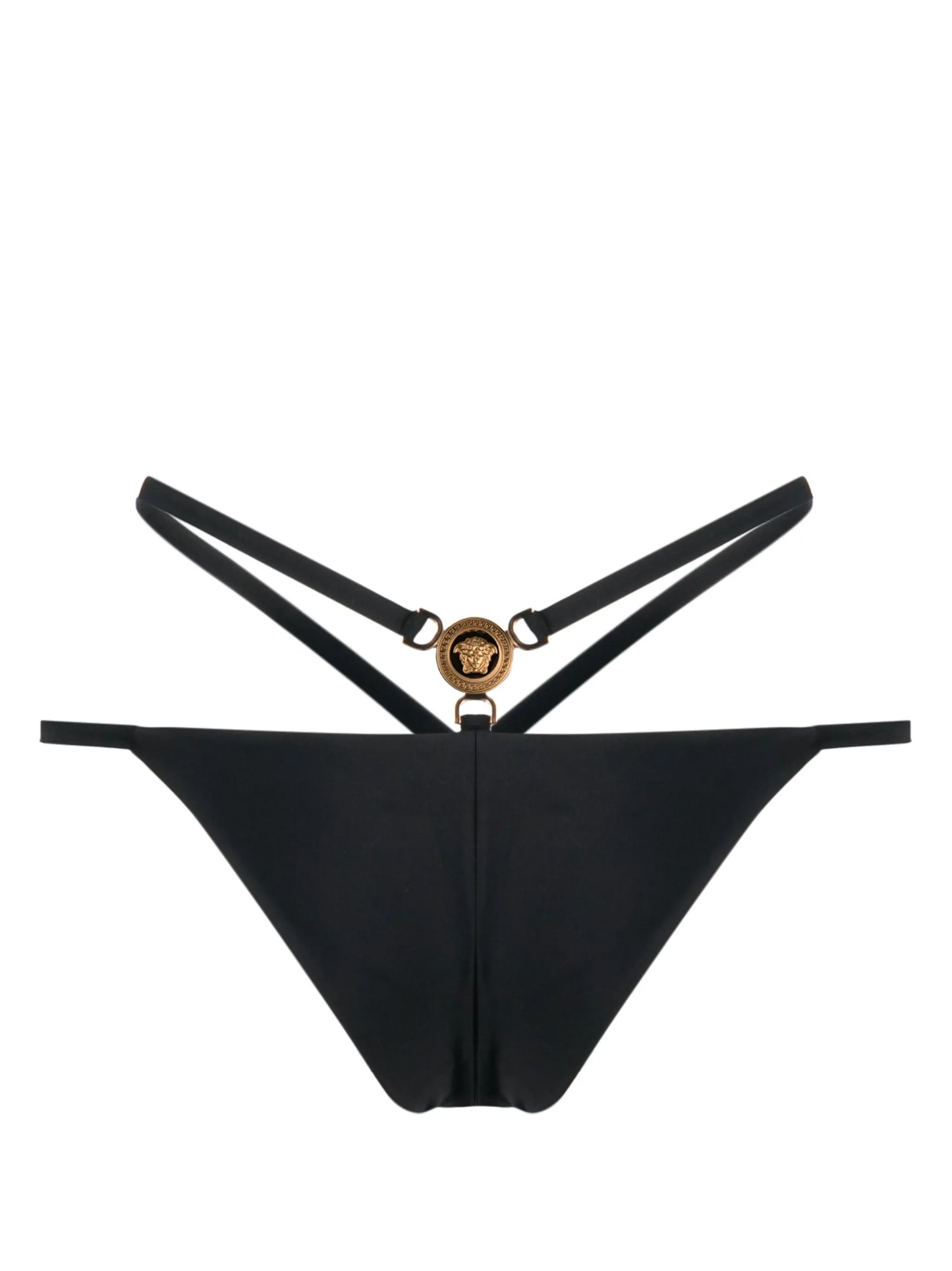 Medusa-plaque strappy bikini bottoms