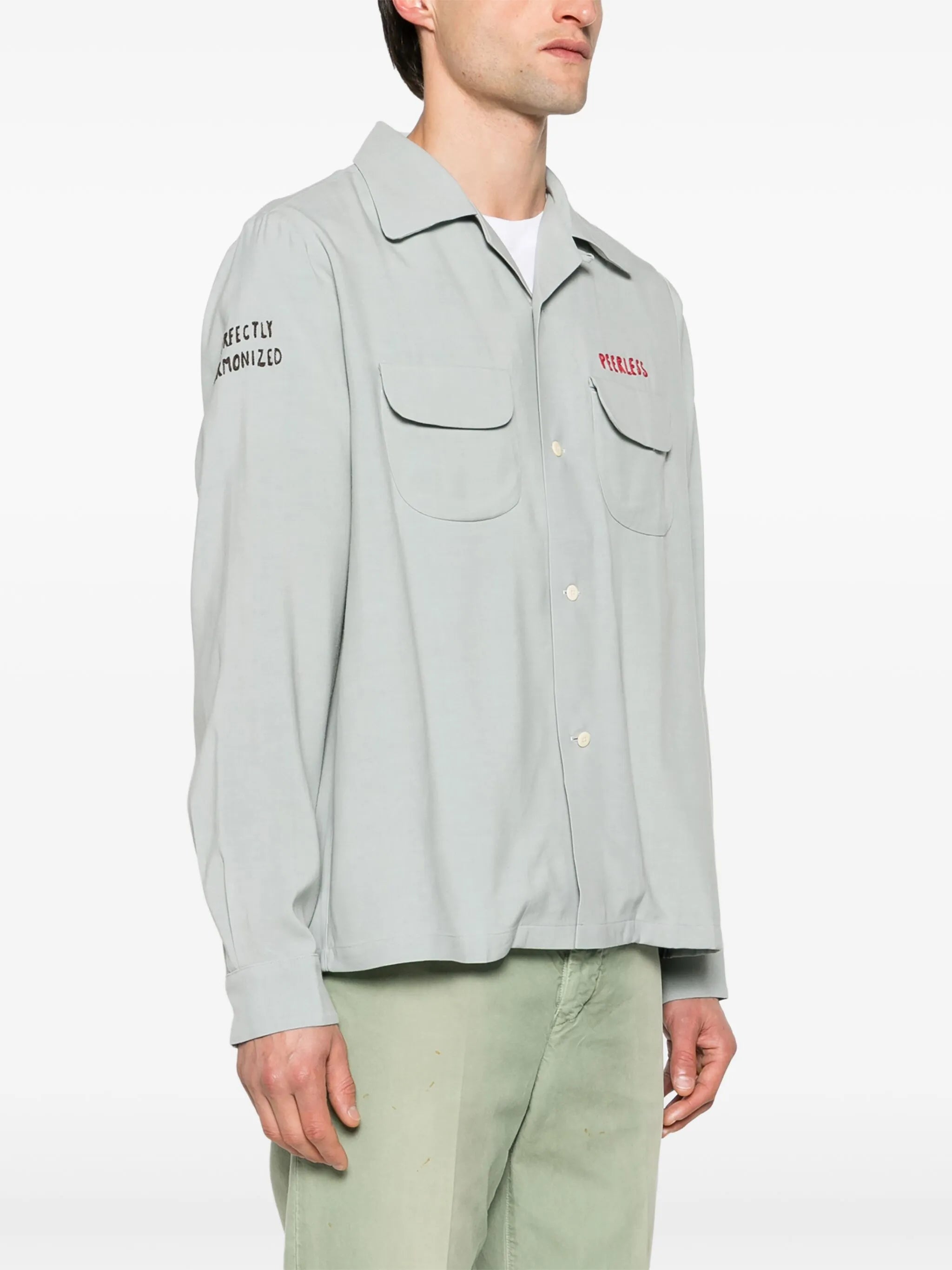 Keesey logo-embroidered shirt