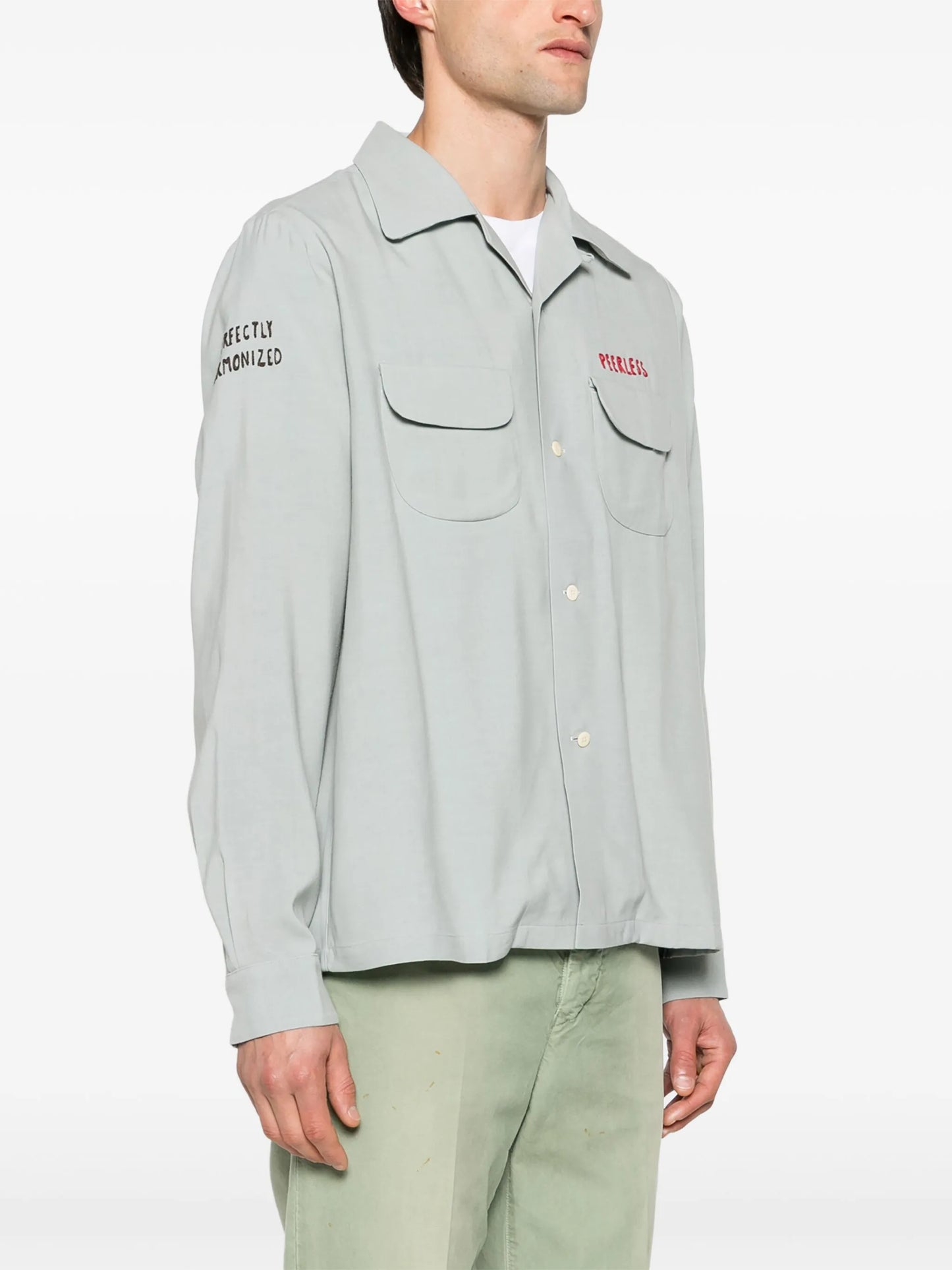 Keesey logo-embroidered shirt