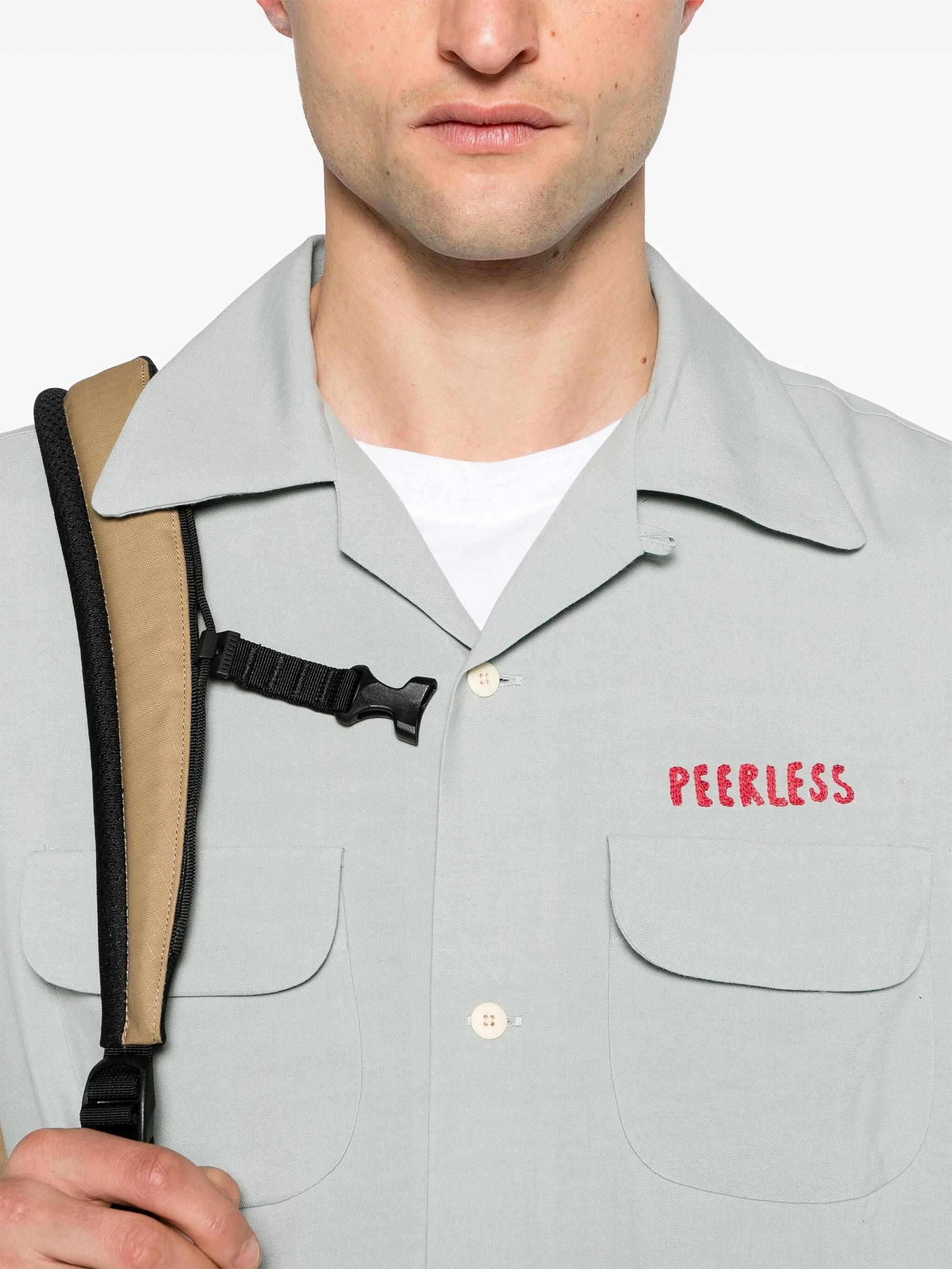 Keesey logo-embroidered shirt