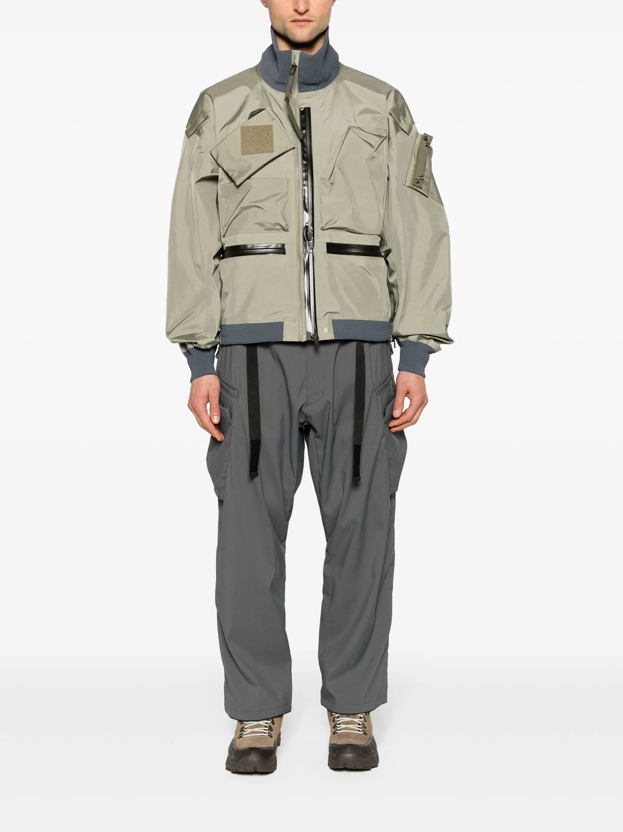 low-rise cargo trousers