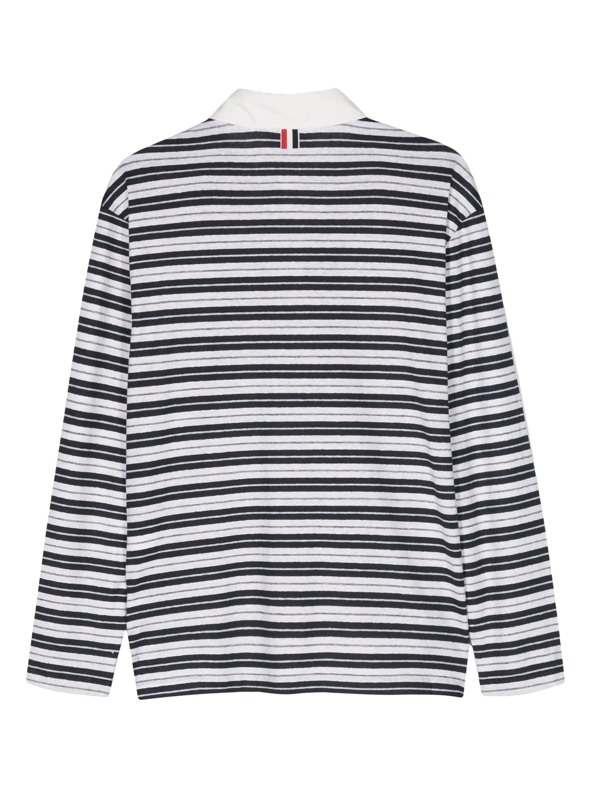 striped long-sleeve polo shirt