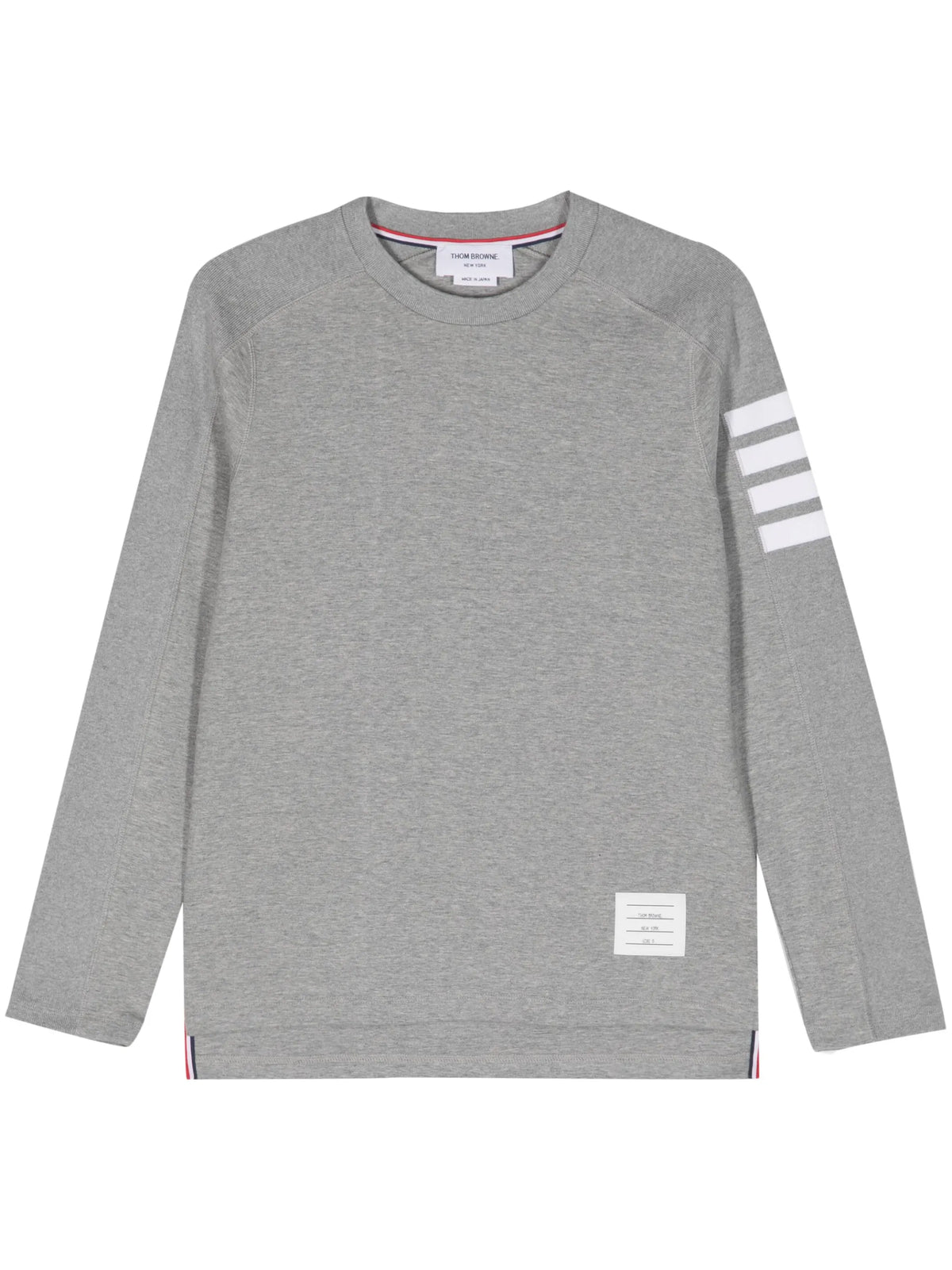 4-Bar cotton long-sleeve T-shirt