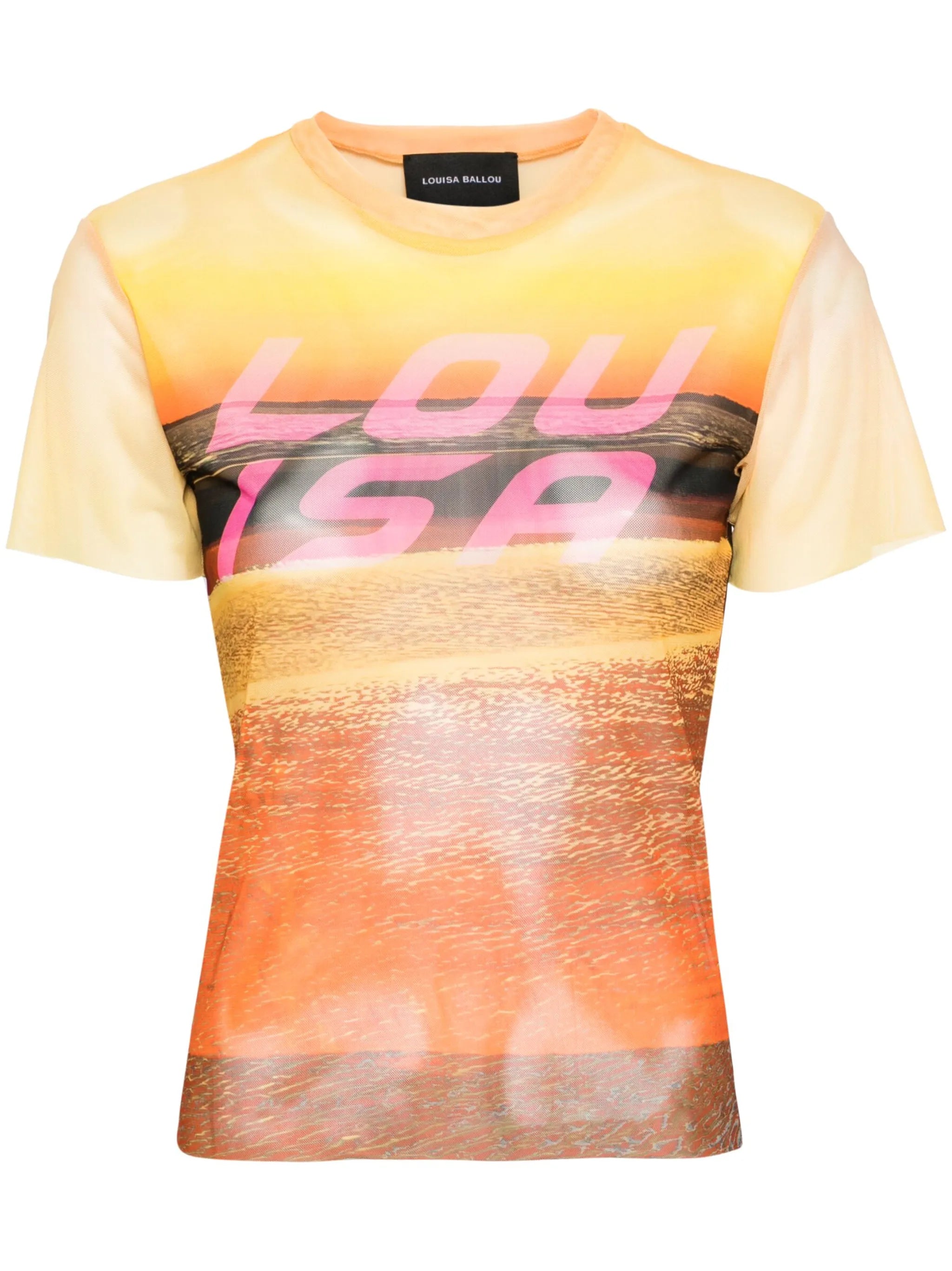 Beach logo-print mesh T-shirt
