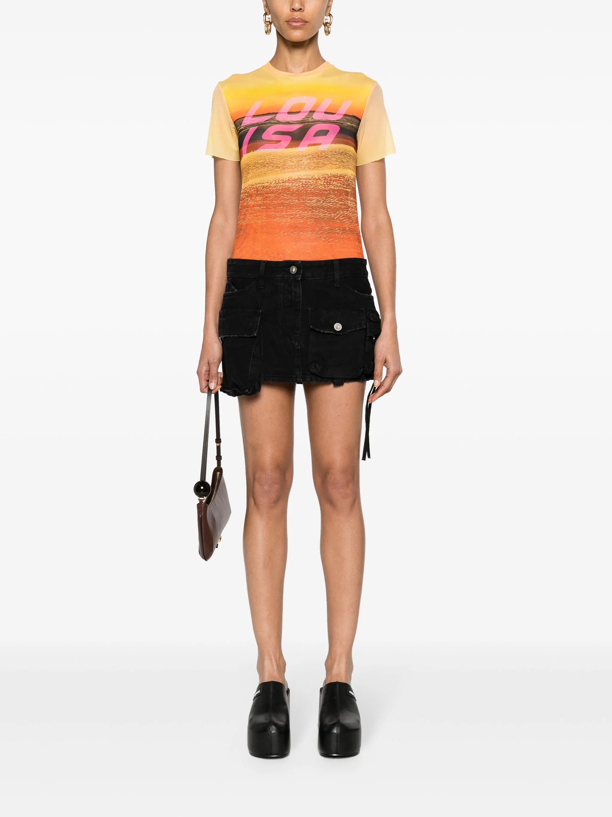 Beach logo-print mesh T-shirt