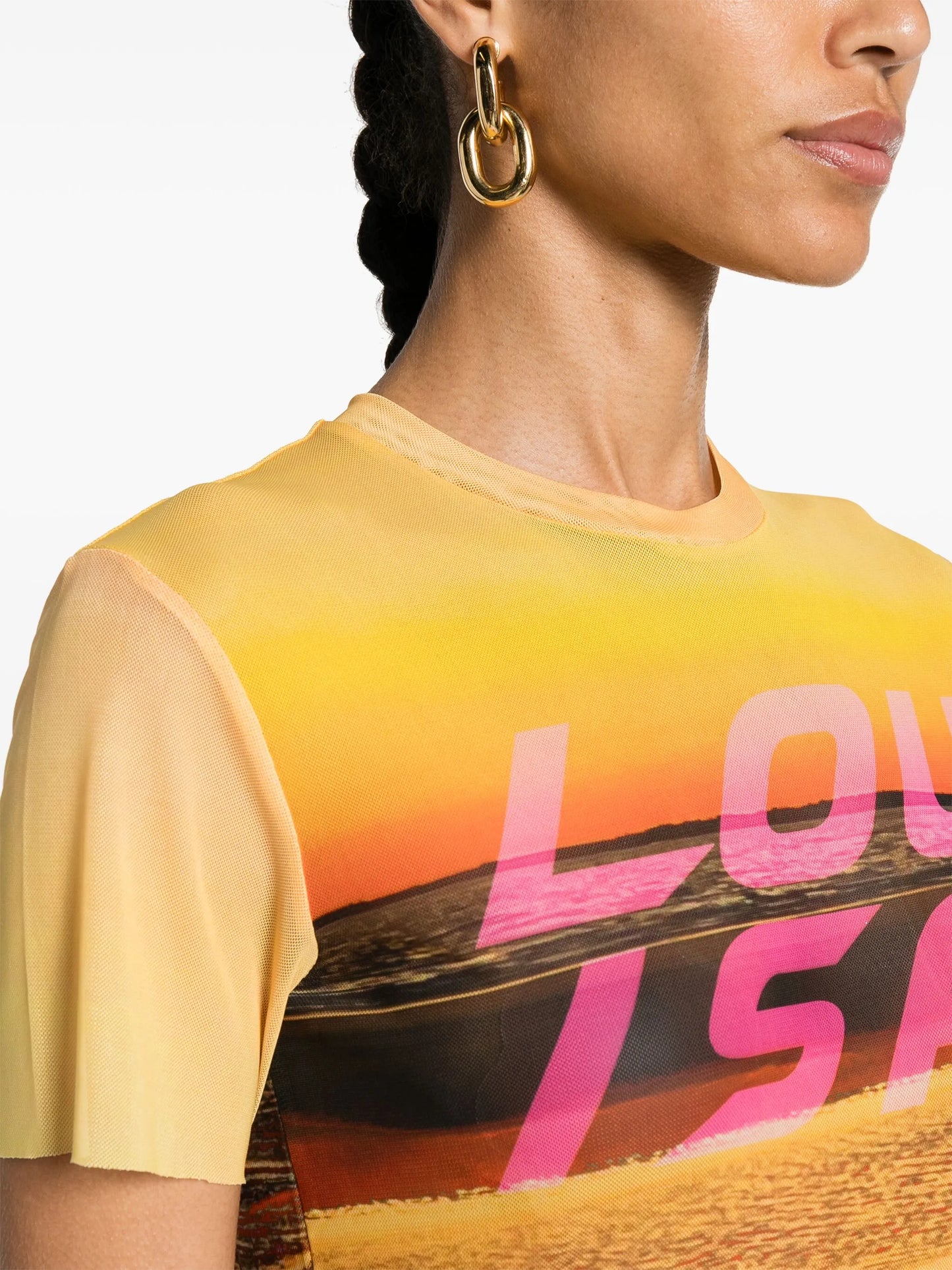 Beach logo-print mesh T-shirt