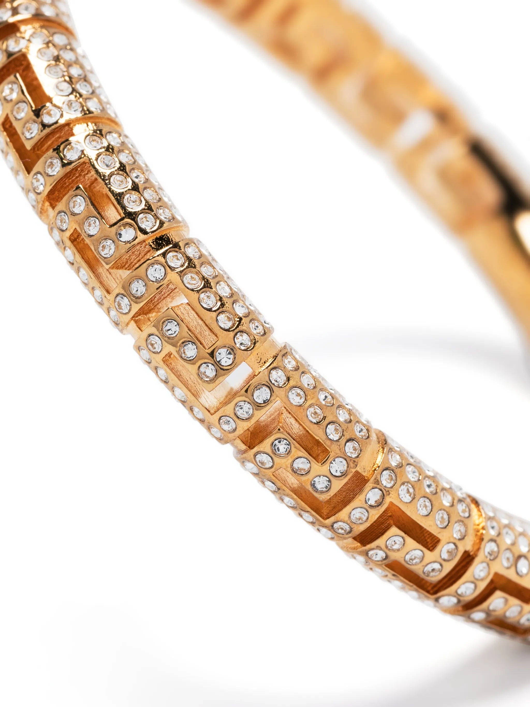 Greca crystal-embellished cuff bracelet