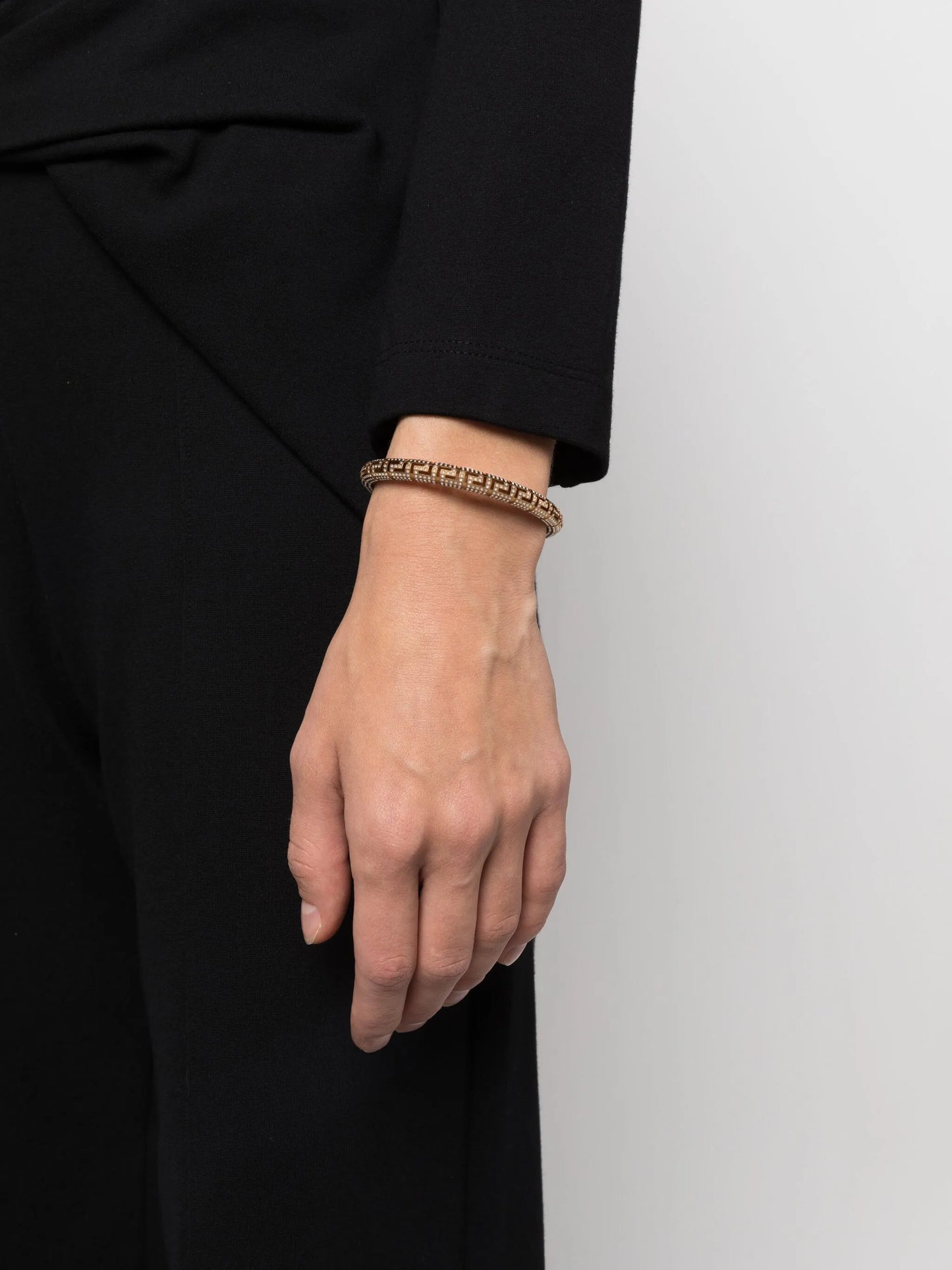 Greca crystal-embellished cuff bracelet