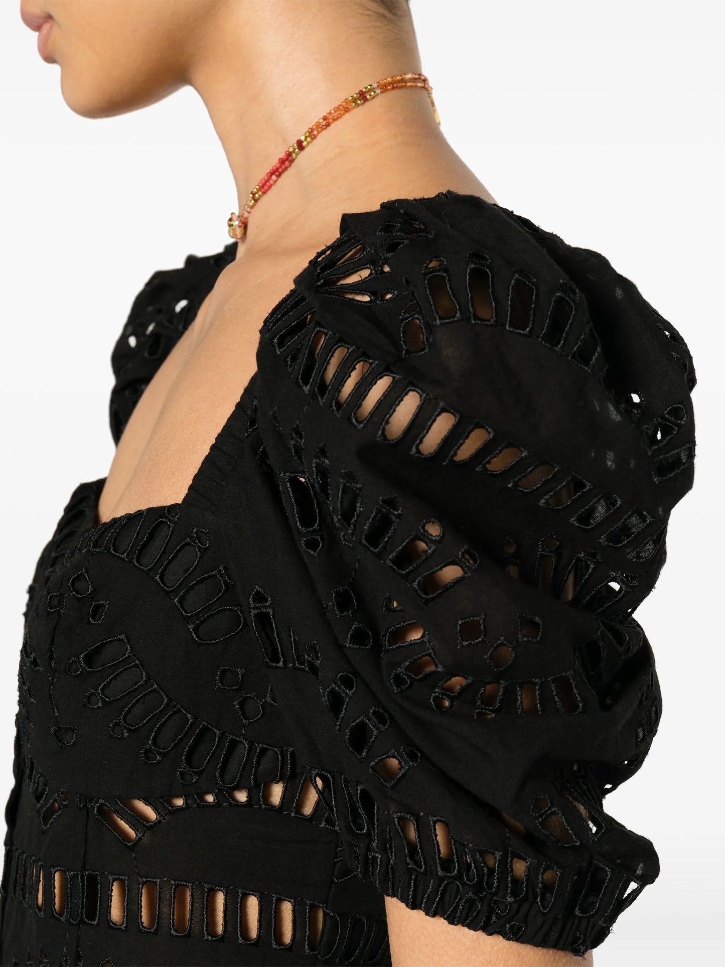 Ayiak laser-cut minidress