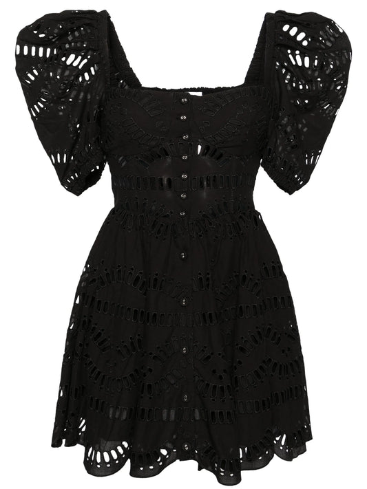 Ayiak laser-cut minidress