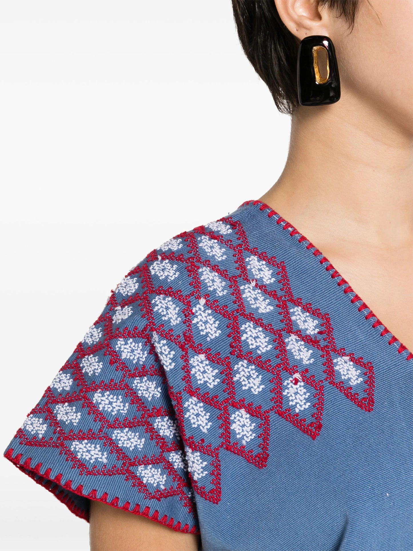 Single Panel embroidered kaftan