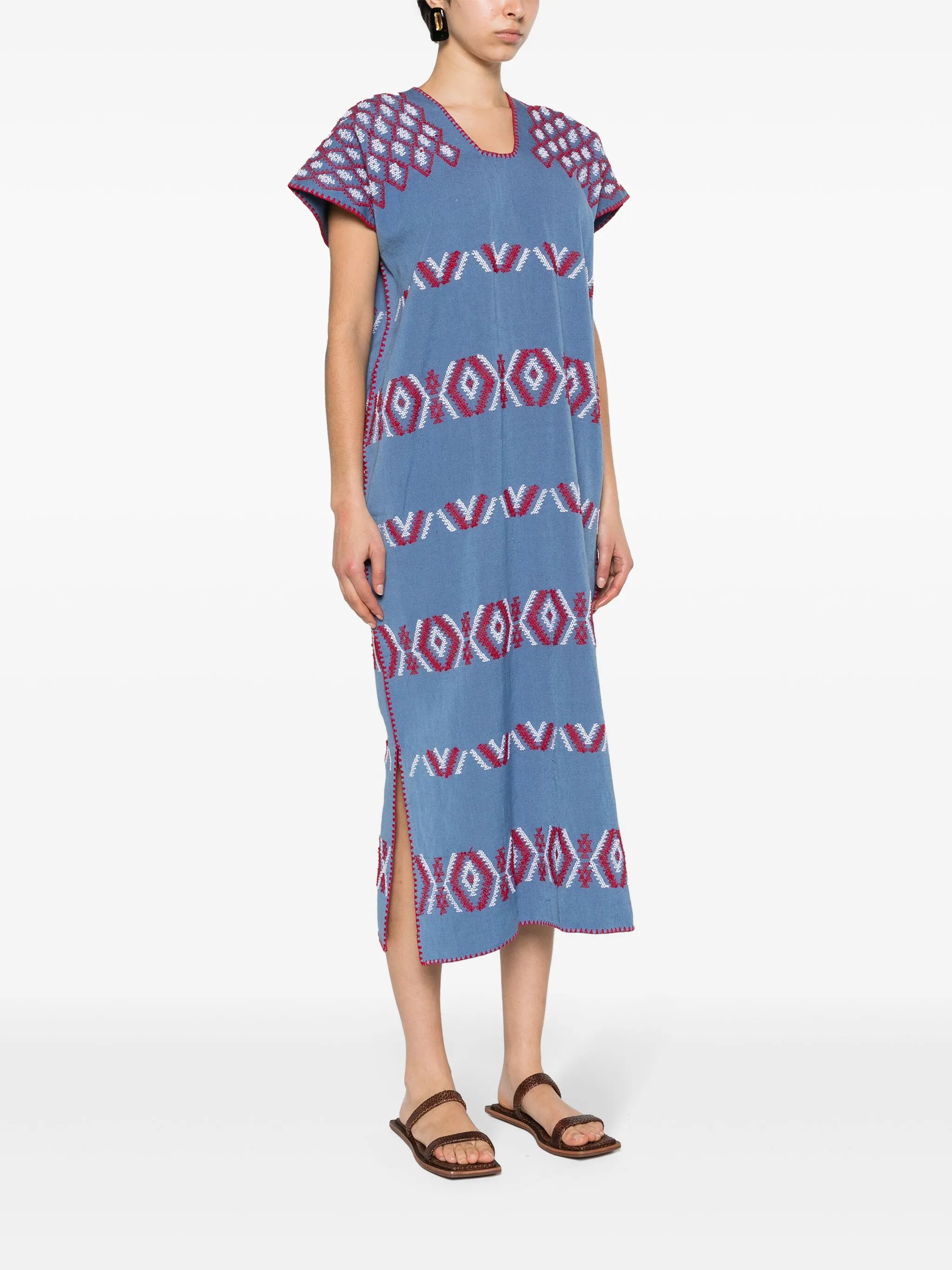 Single Panel embroidered kaftan