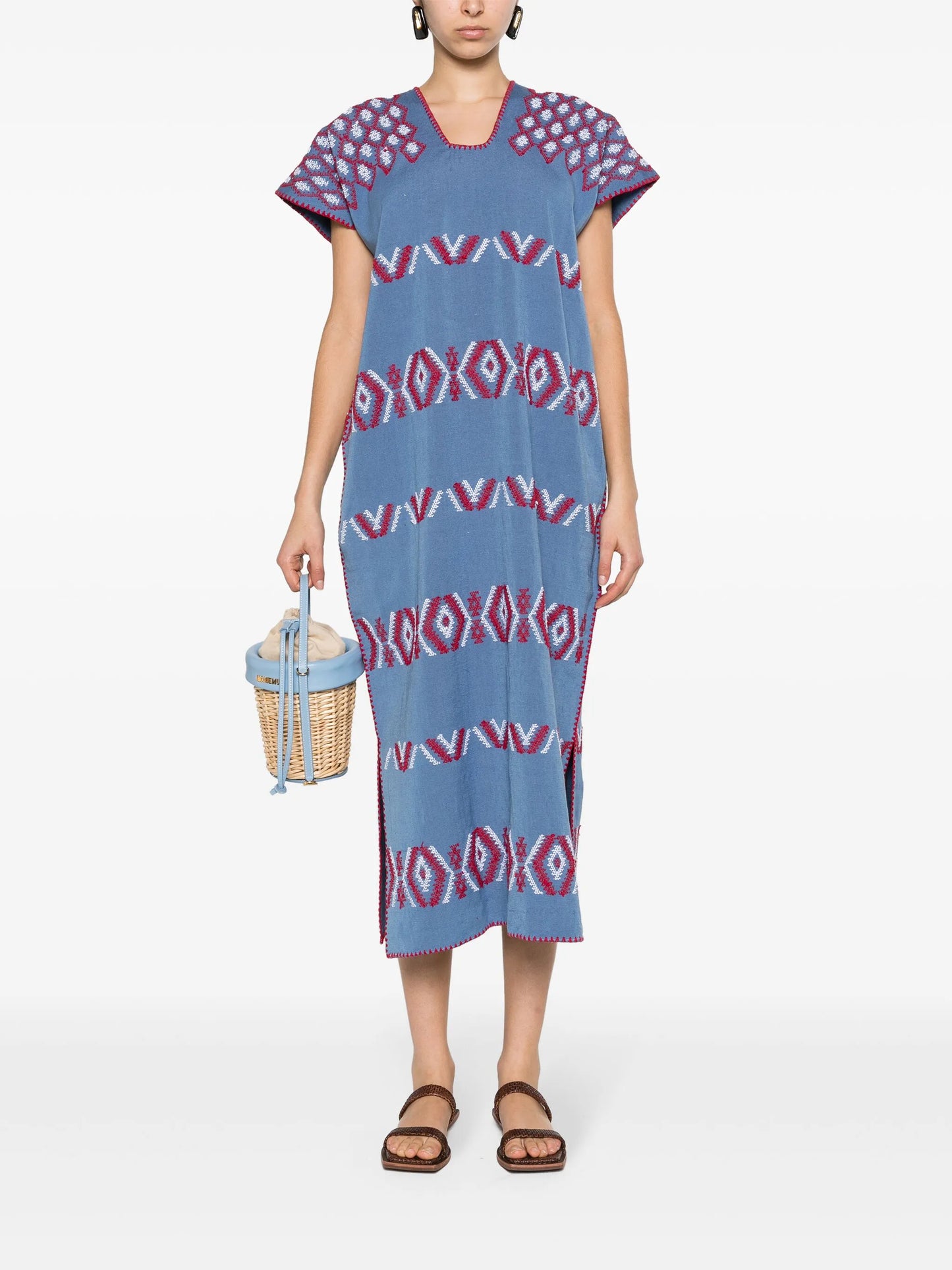 Single Panel embroidered kaftan