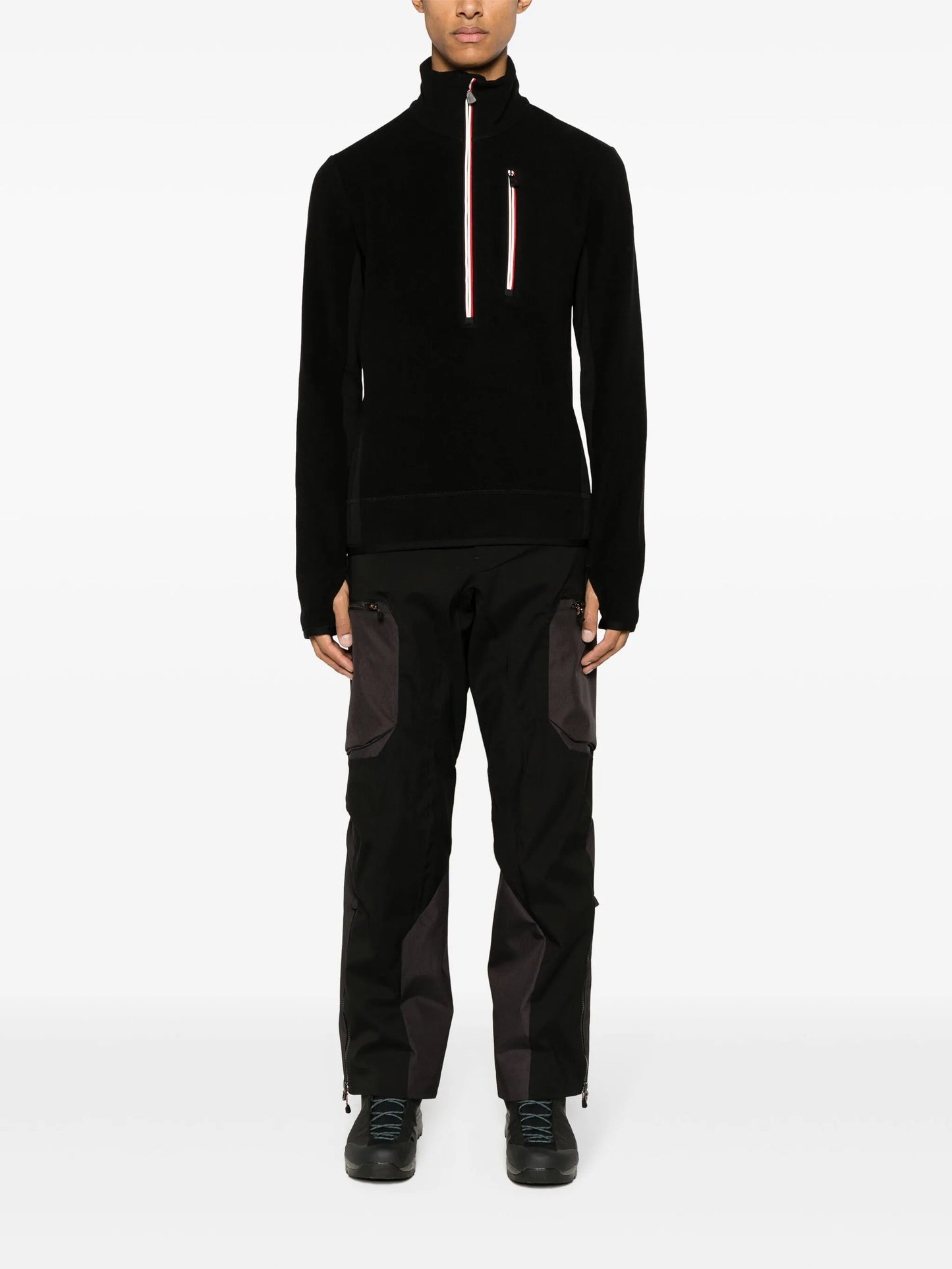 half-zip fleece sweatshirt