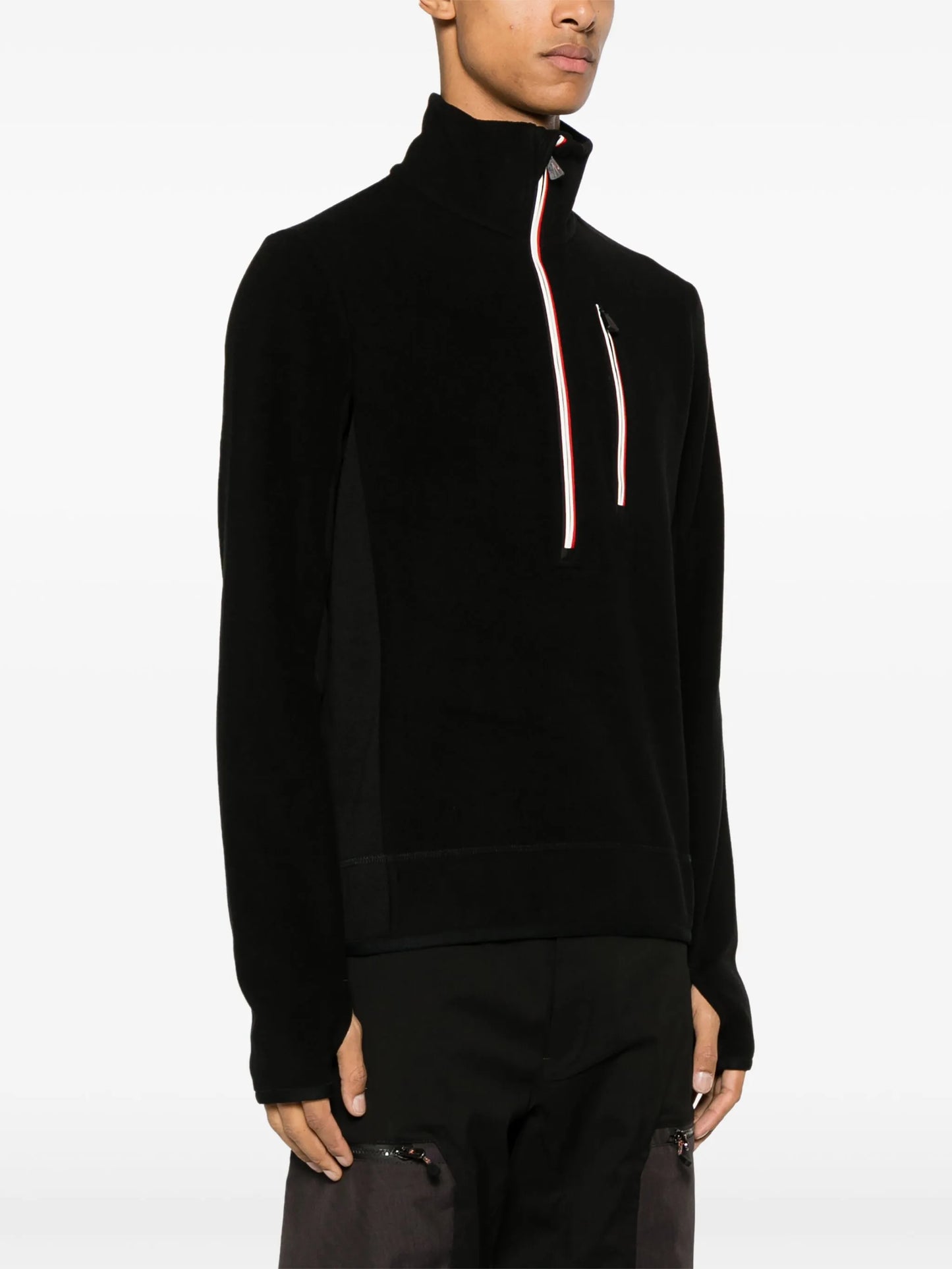 half-zip fleece sweatshirt