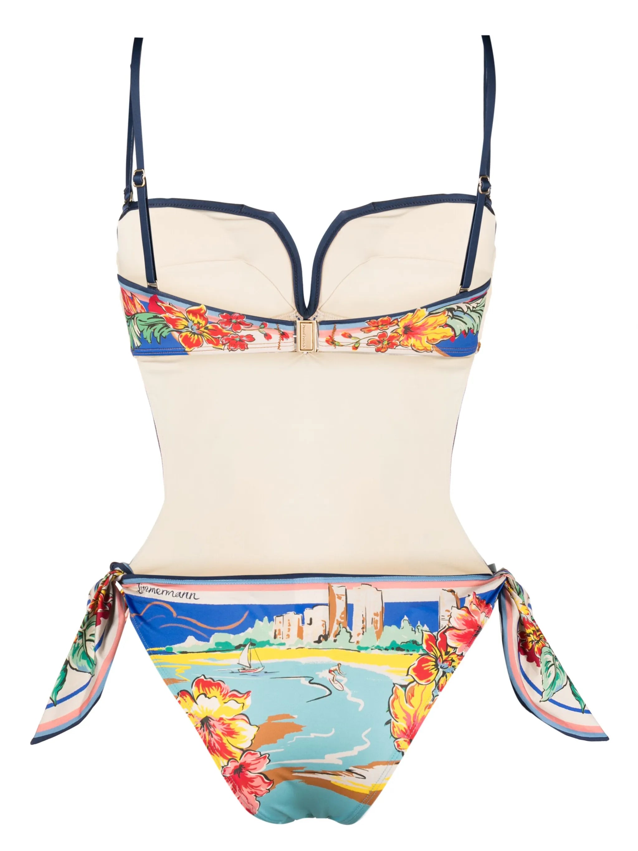 Alight Nautical Map-print swimsuit