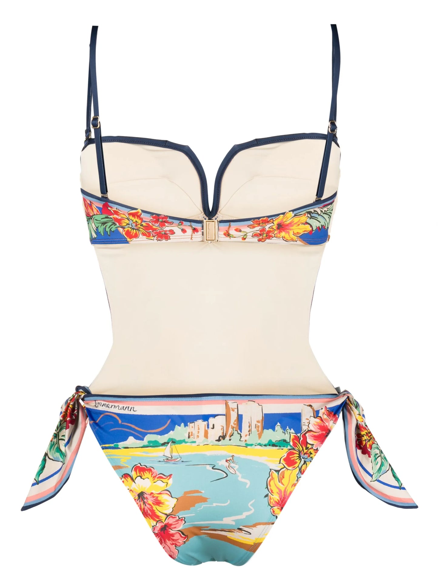 Alight Nautical Map-print swimsuit