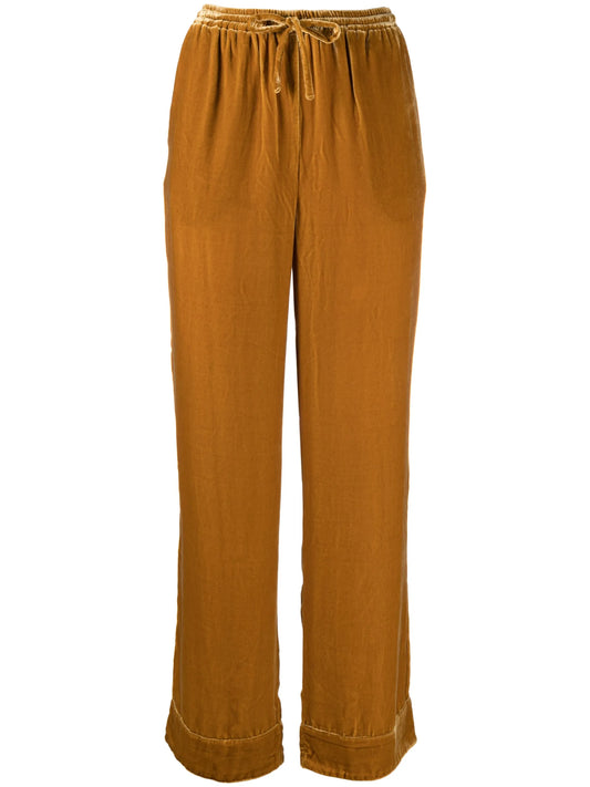 Aurelia straight-leg velvet trousers
