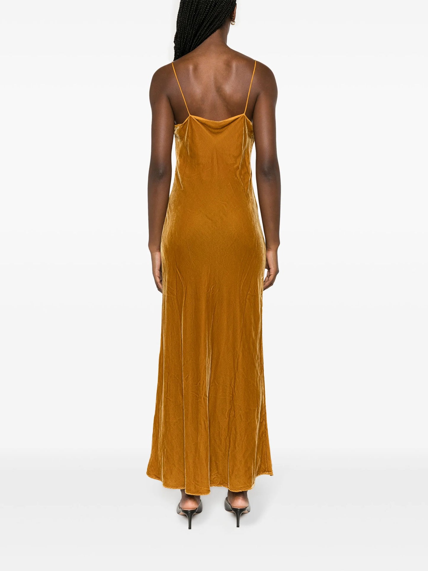 Lyon velvet maxi slip dress