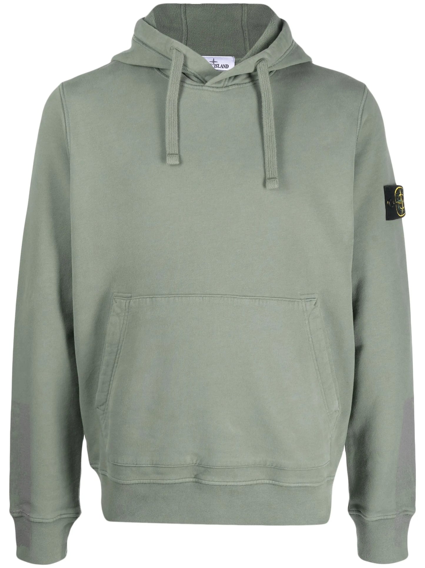 Compass-motif cotton hoodie