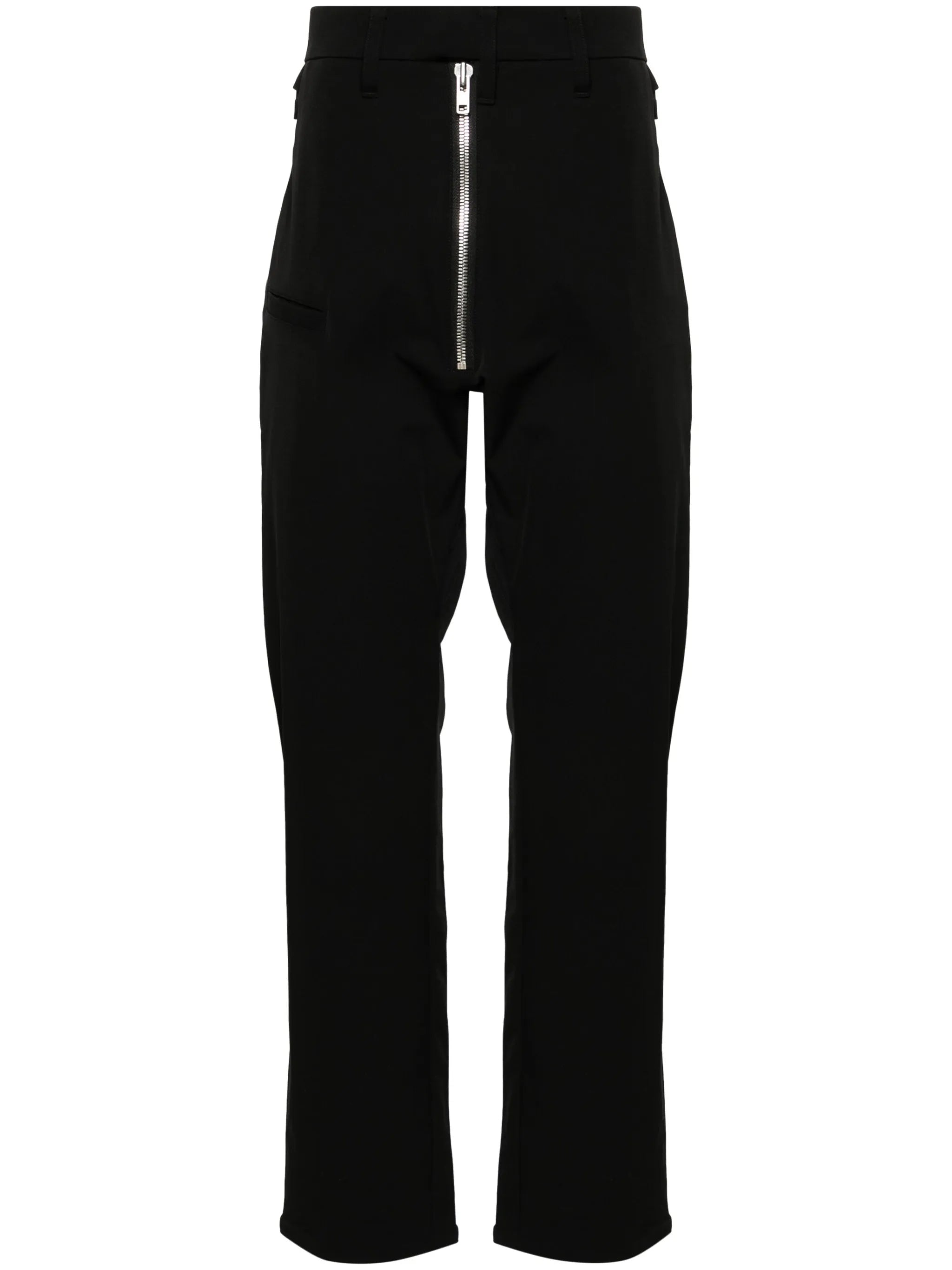 mid-rise tapered-leg trousers