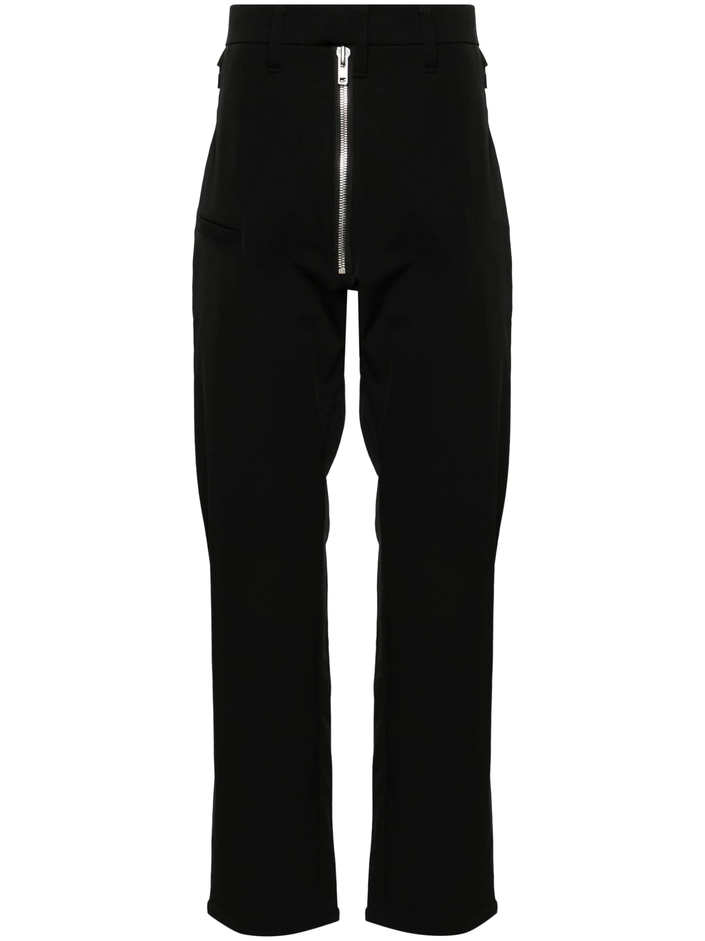 mid-rise tapered-leg trousers