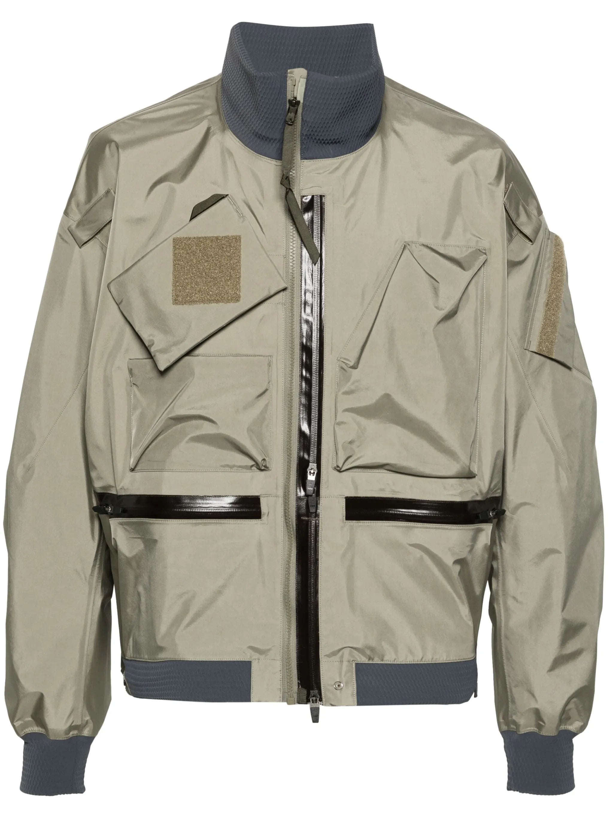 multiple-pockets bomber jacket