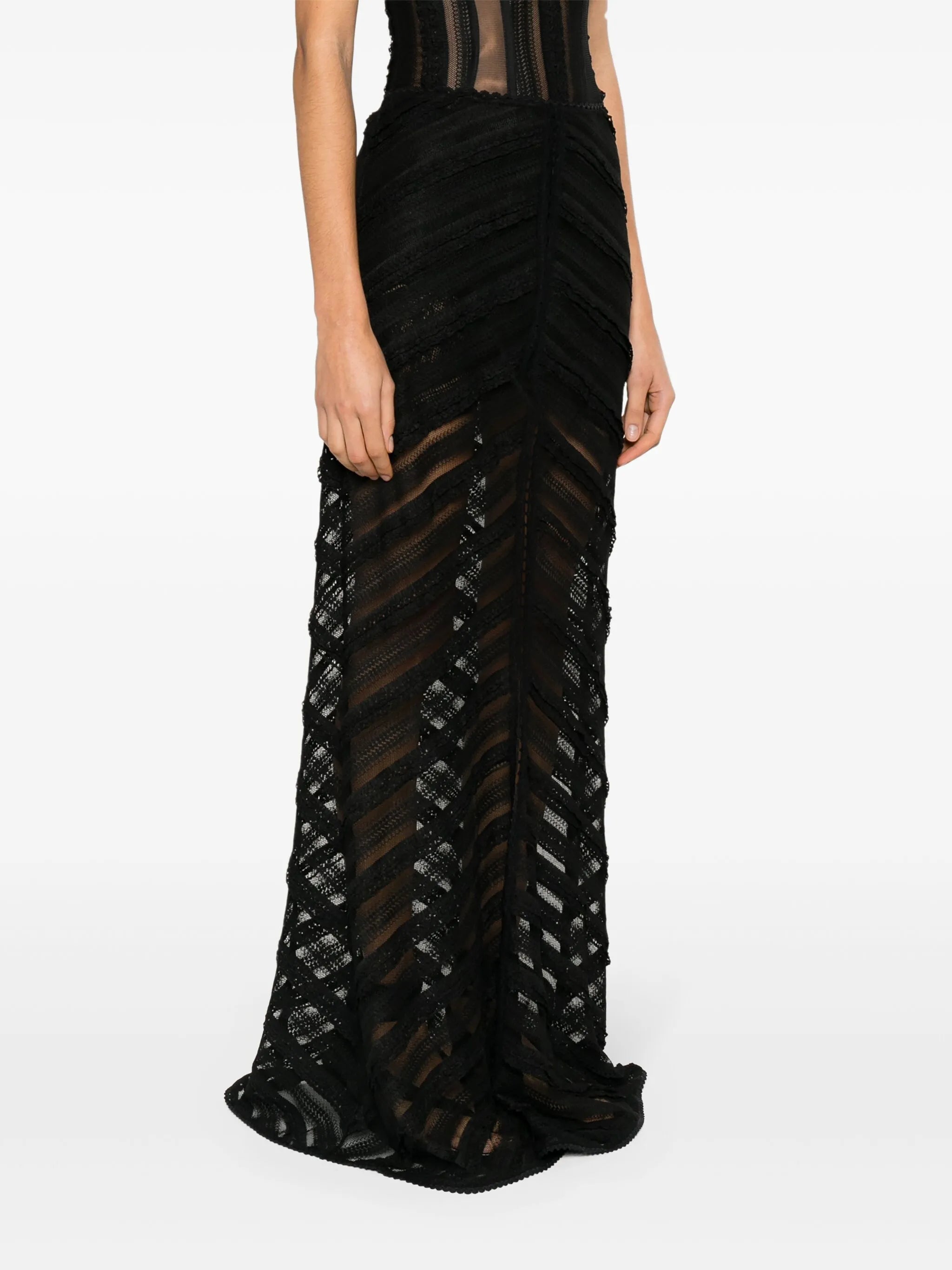 Oumary lace maxi skirt