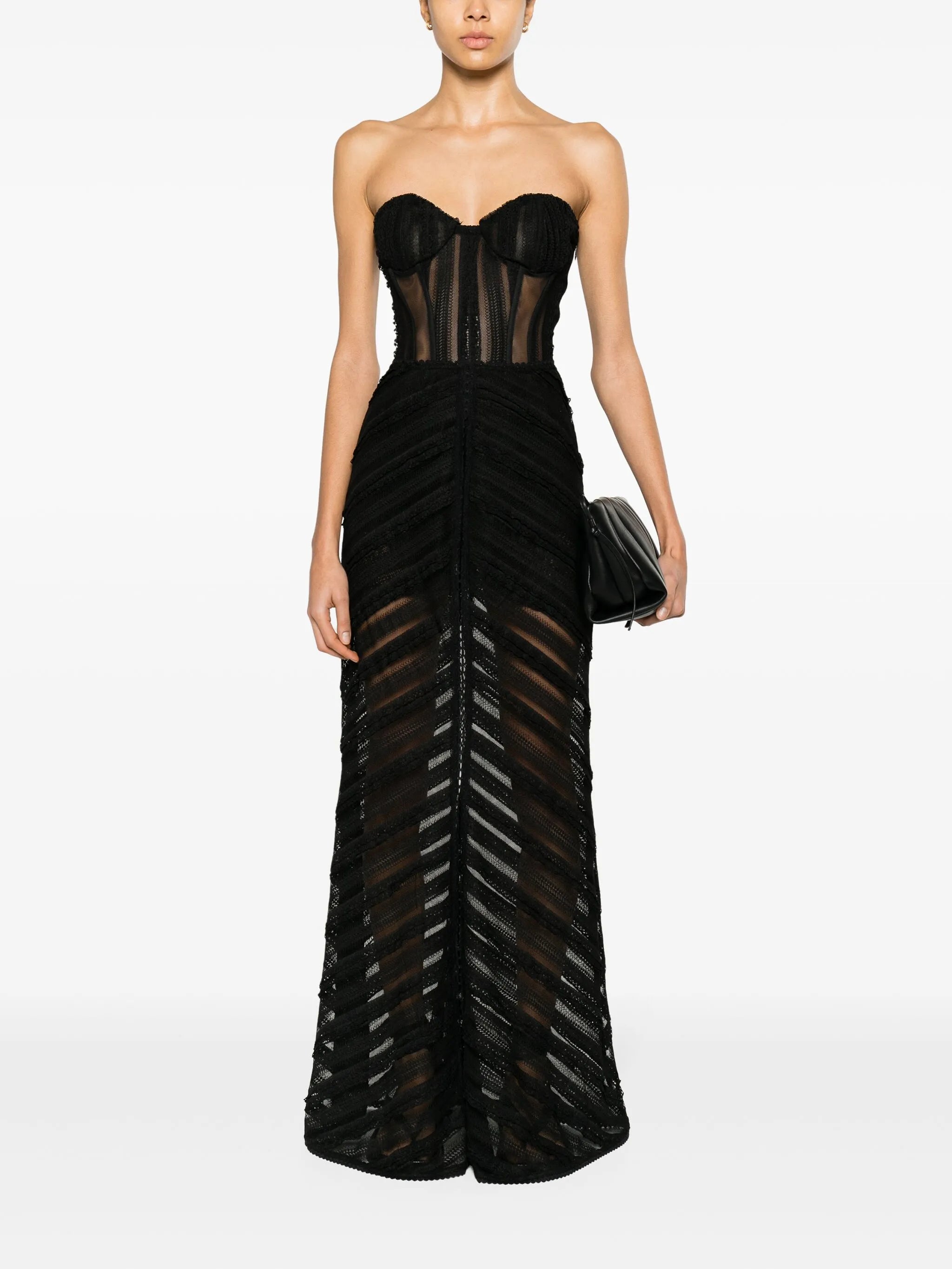 Oumary lace maxi skirt