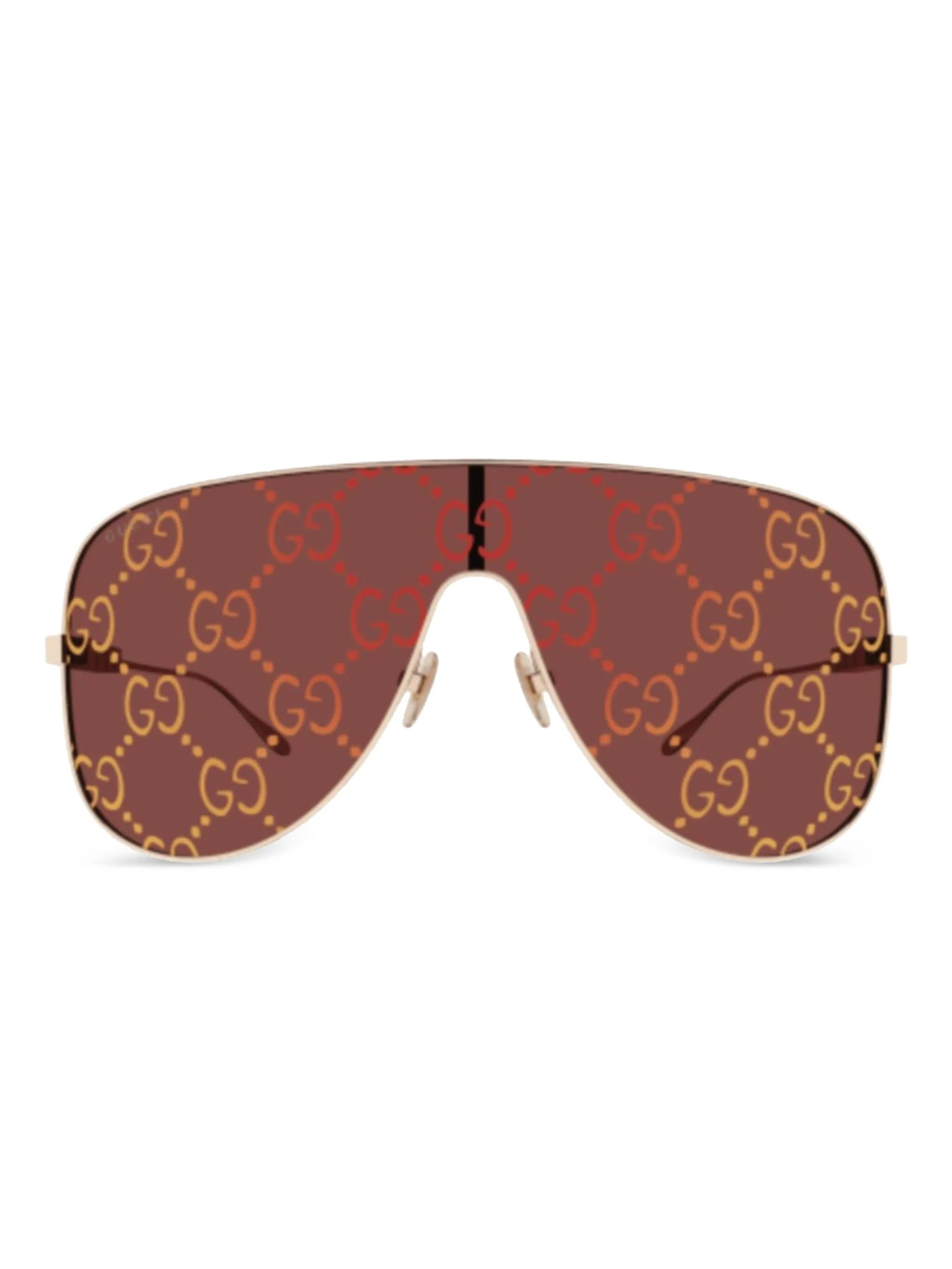 tinted pilot-frame sunglasses