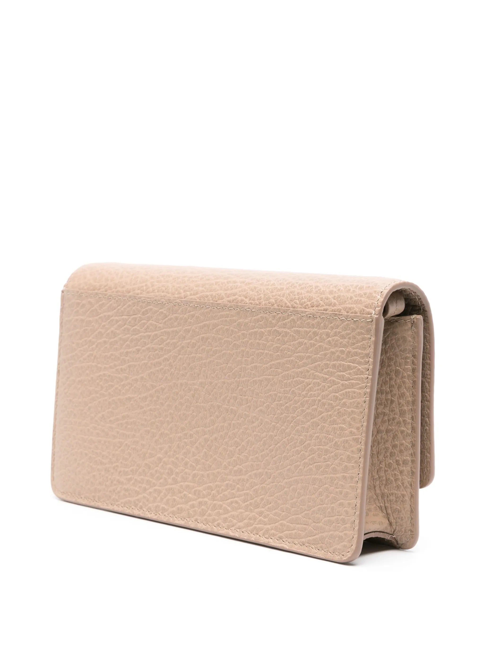 four-stitch leather wallet-on-chain