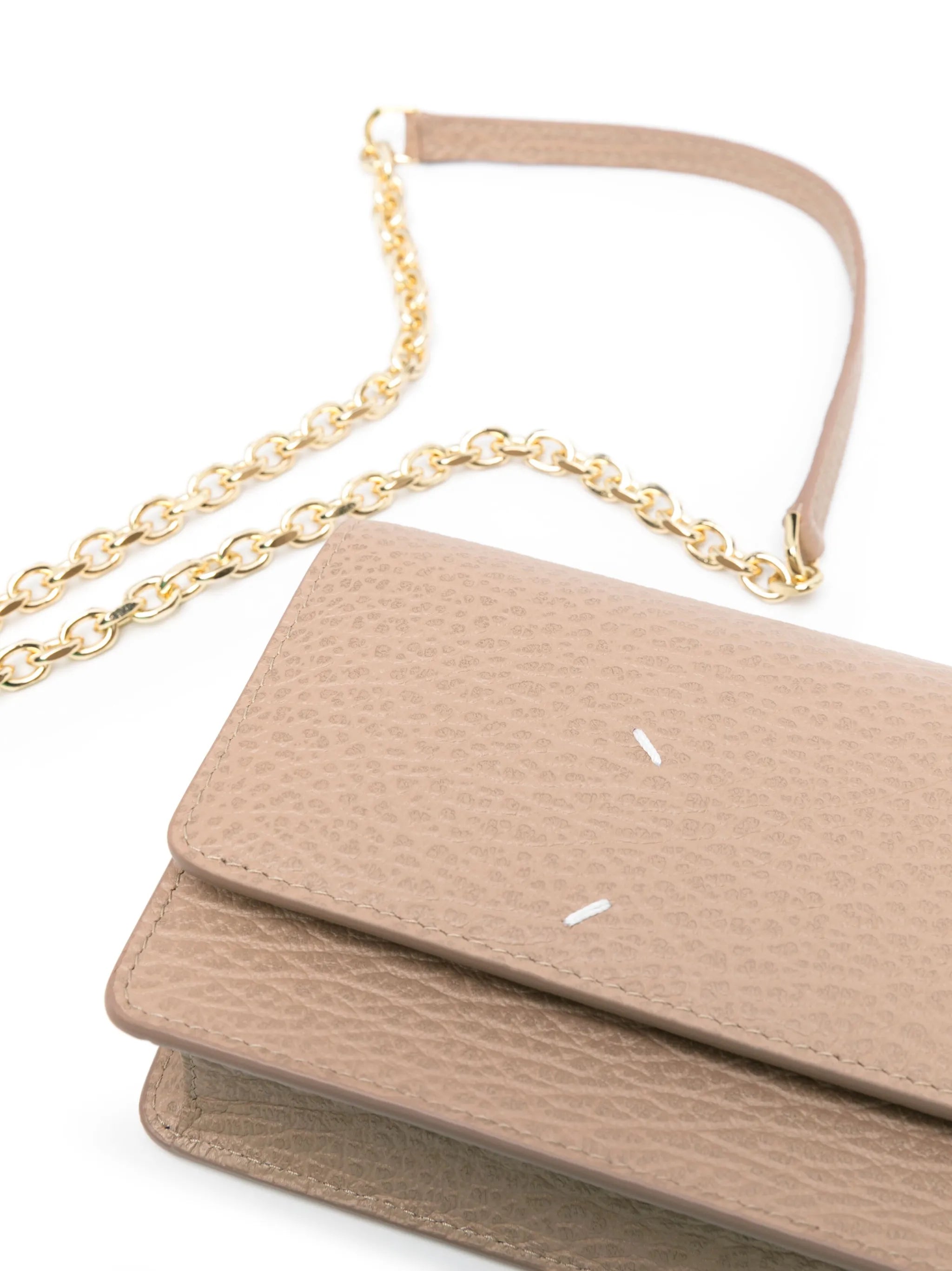four-stitch leather wallet-on-chain