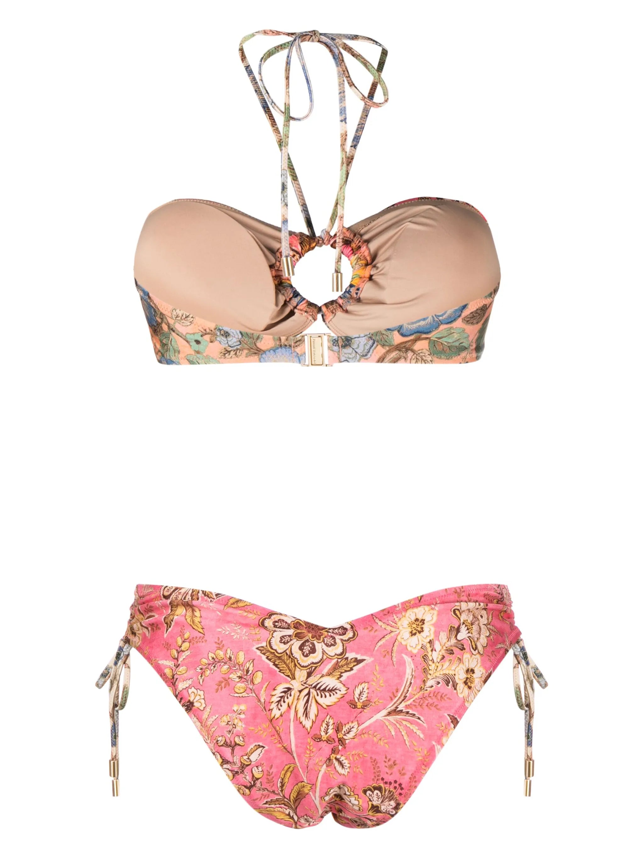 Junie floral-print halterneck bikini