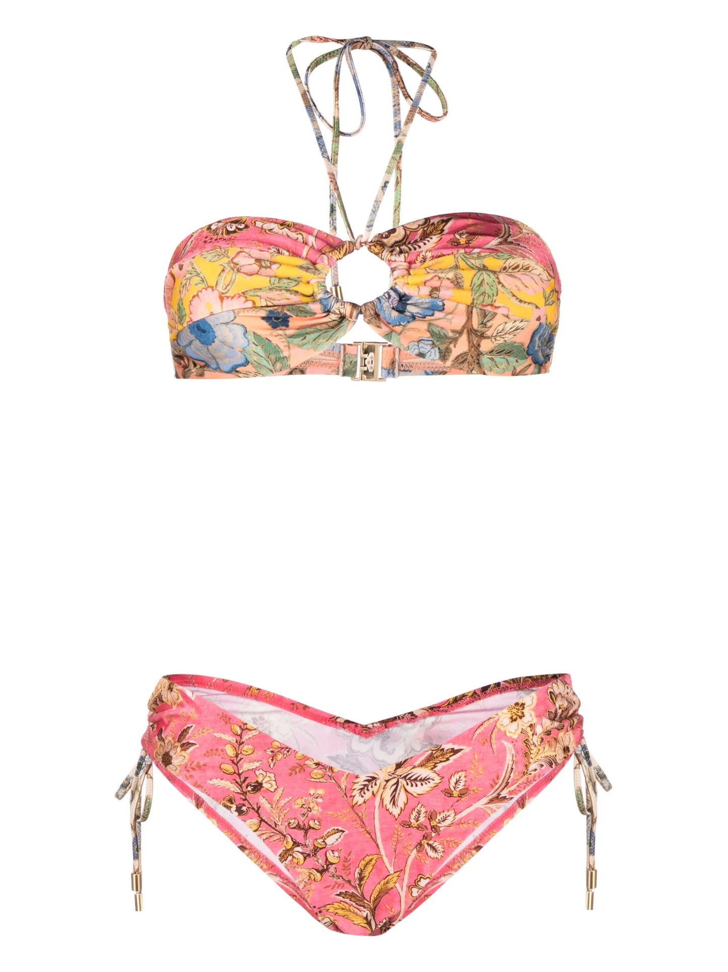 Junie floral-print halterneck bikini