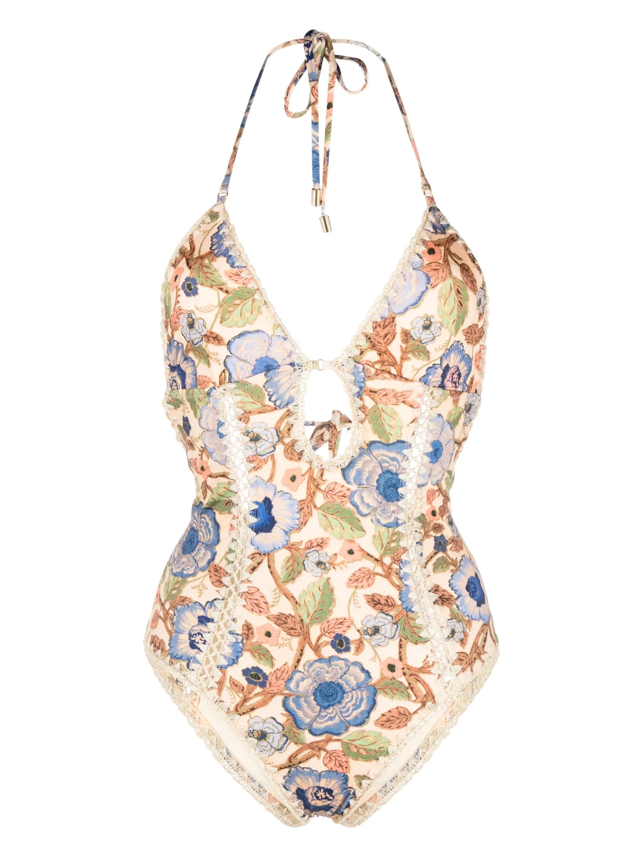 Junie crochet-trim swimsuit