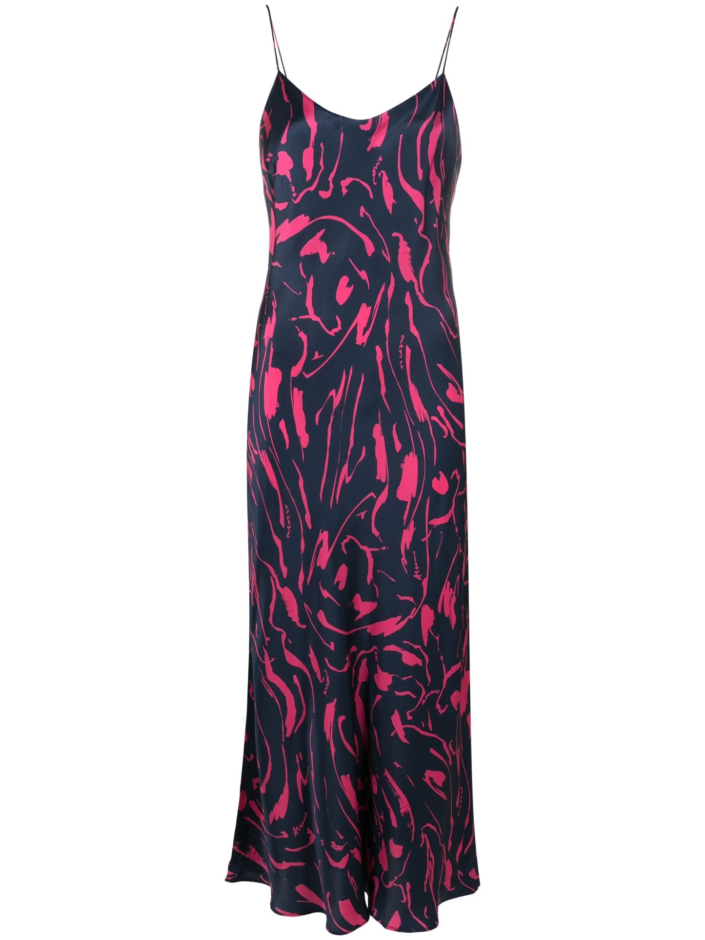 Lyon graphic-print silk dress